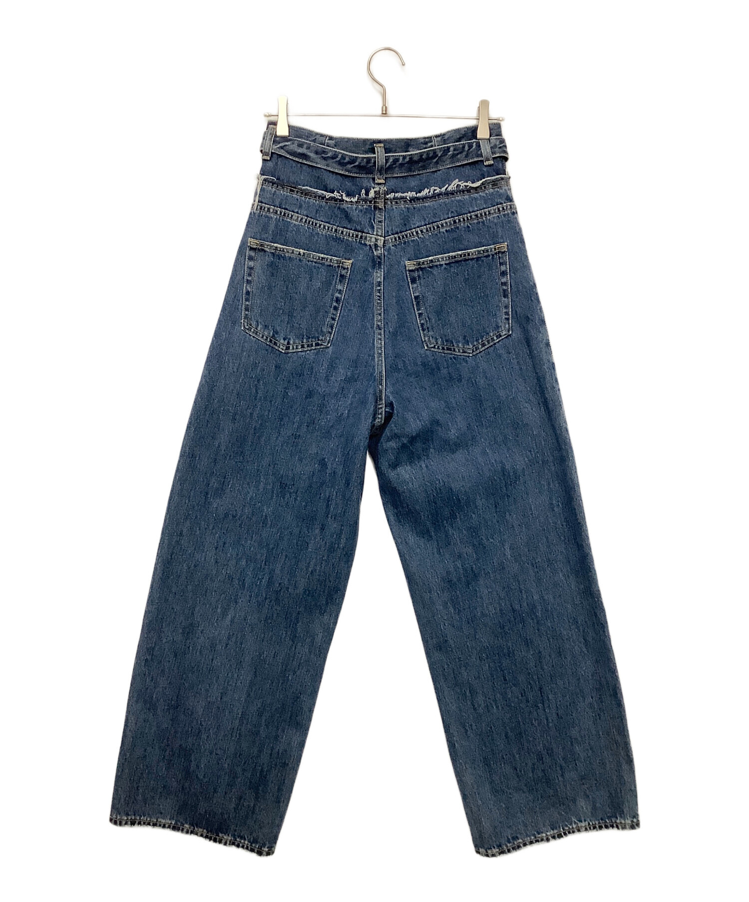 中古・古着通販】moussy (マウジー) FOLD WAIST WIDE STRAIGHT 