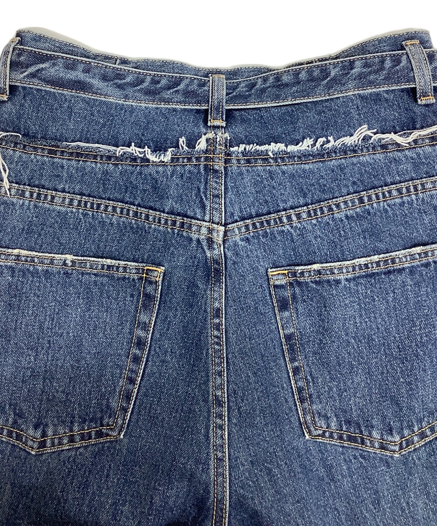 中古・古着通販】moussy (マウジー) FOLD WAIST WIDE STRAIGHT 