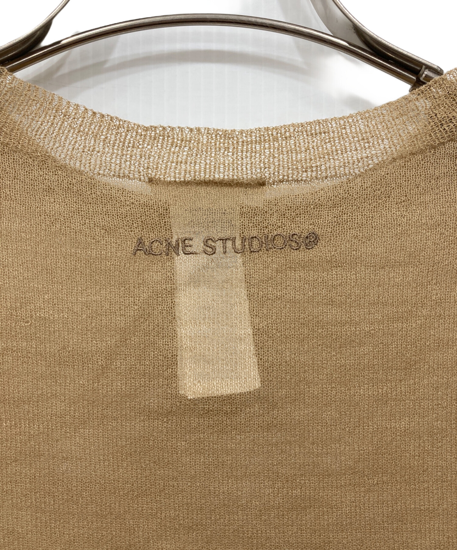 Acne Studios シアーニットトップス Acne Studios（アクネ ストゥディオズ） 美品 モヘア ロングスリーブ