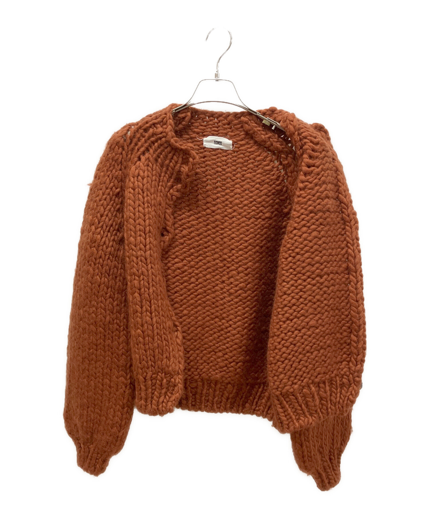 nowos ニットカーディガン 中古・古着通販】NOWOS (ノーウォス) ローゲージニットカーディガン