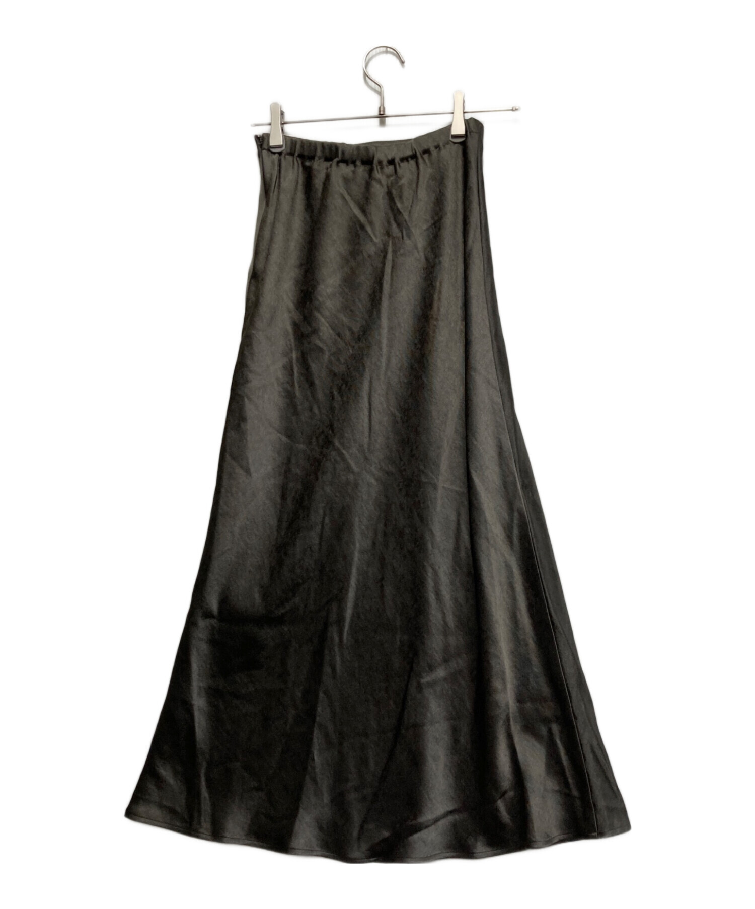 りん様　anuansチャコールグレー1 中古・古着通販】anuans (アニュアンス) サテンバイアスナロースカート