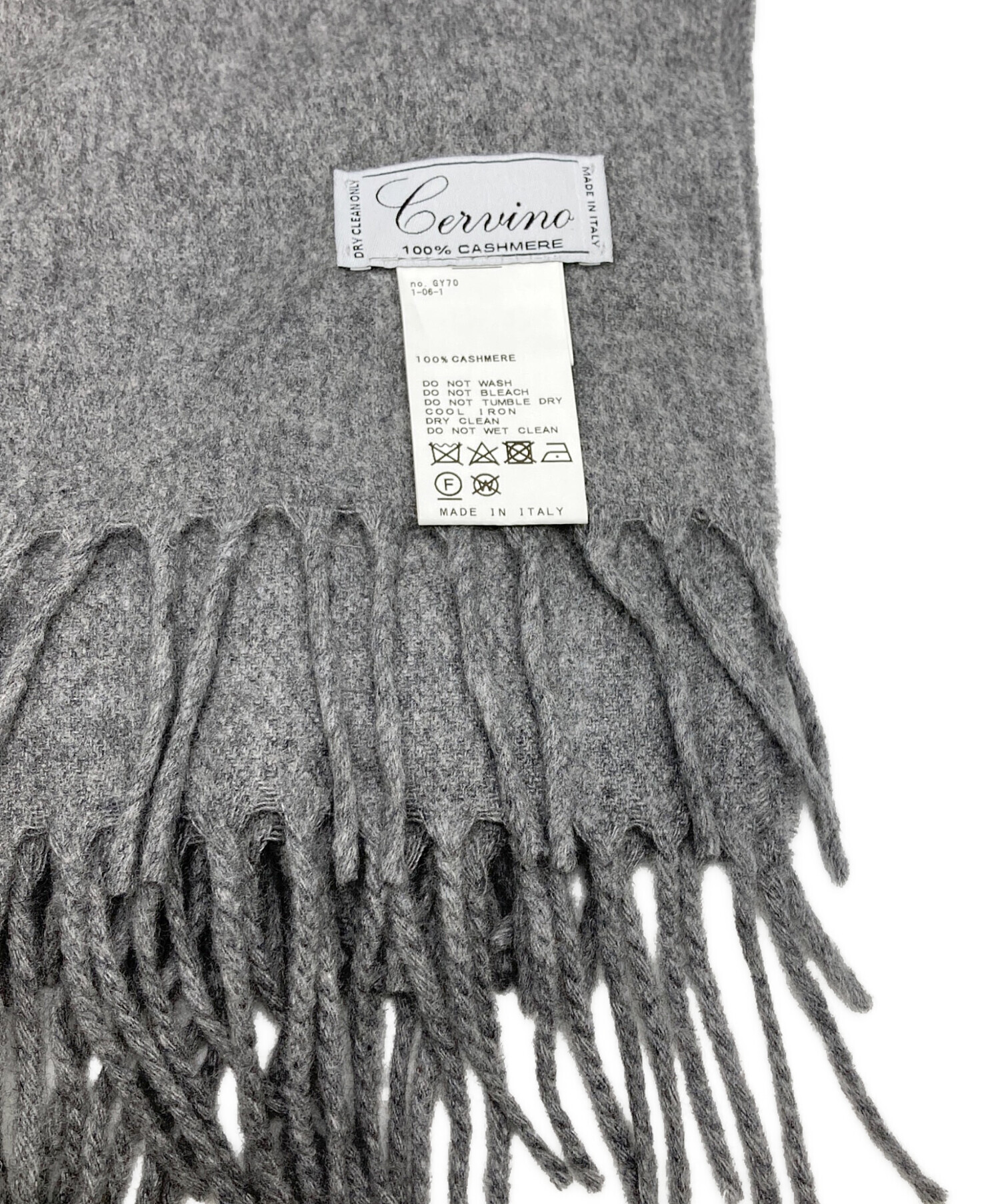 中古・古着通販】CERVINO (セルビノ) カシミヤ大判ストール グレー