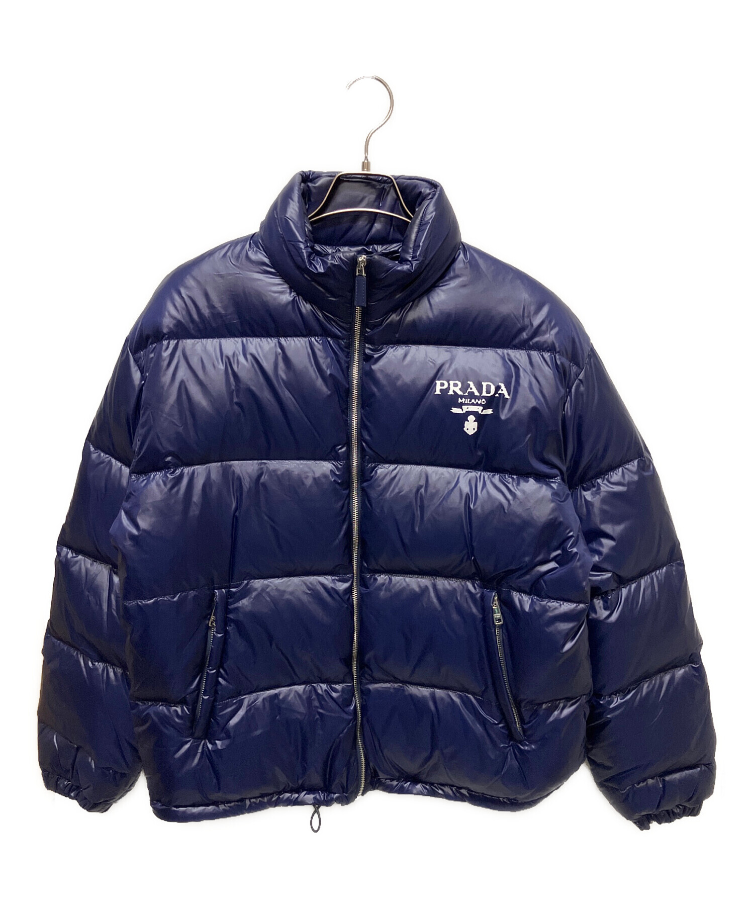 【最終お値下‼︎】PRADAアウター　ブルー 中古・古着通販】PRADA (プラダ) シャイニーナイロンダウンジャケット