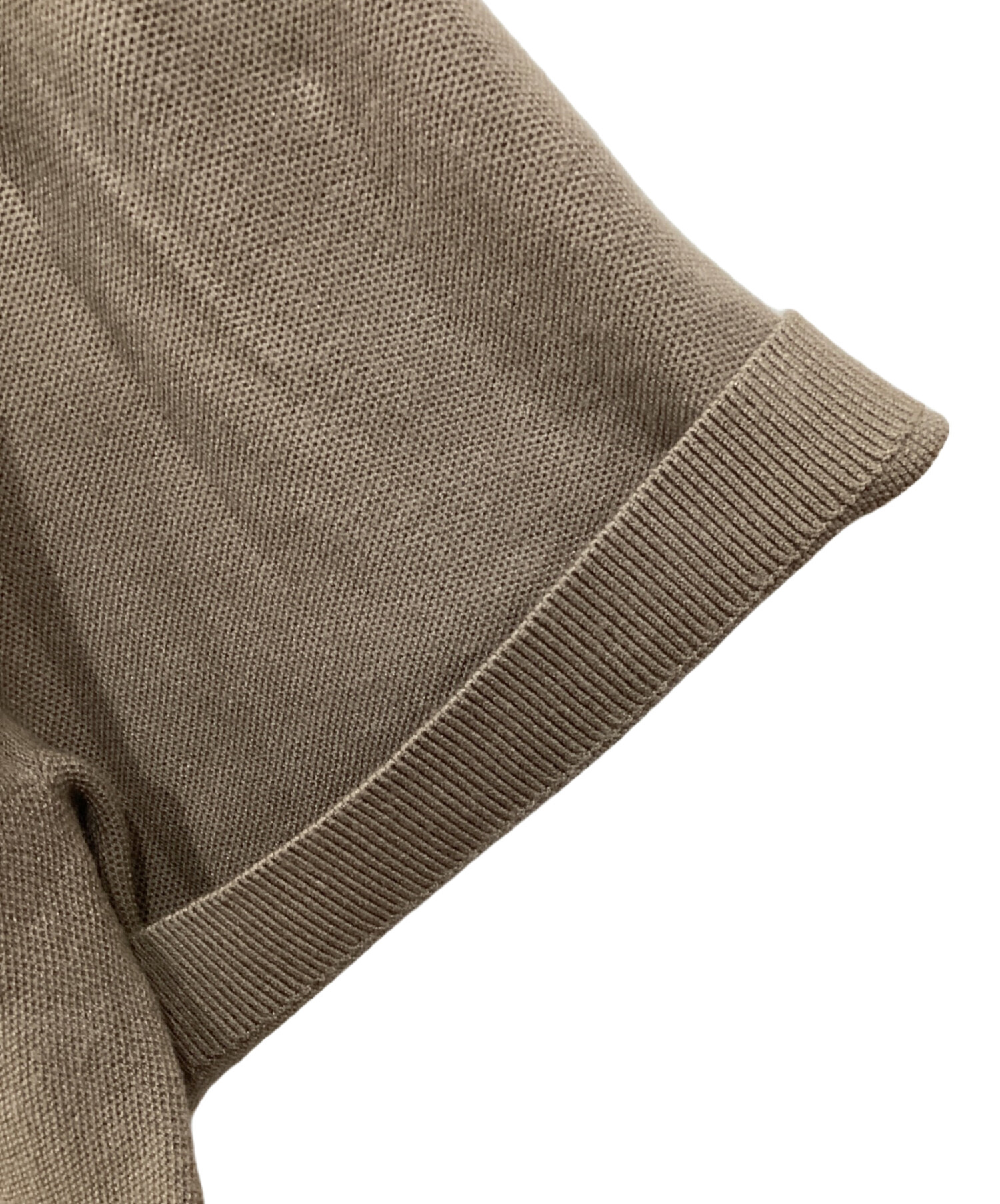 Theory セオリー ポロシャツ ブラウン系 サイズ:M | 25春夏 コットン ウール 半袖 ニット ポロシャツ | Wave Boucle Cap Sleeve Polo Shirt | プルオーバー コンパクト | トップス セーター【レディース】【中古】 中古・古着通販】theory (セオリー) ニットポロシャツ ベージュ サイズ