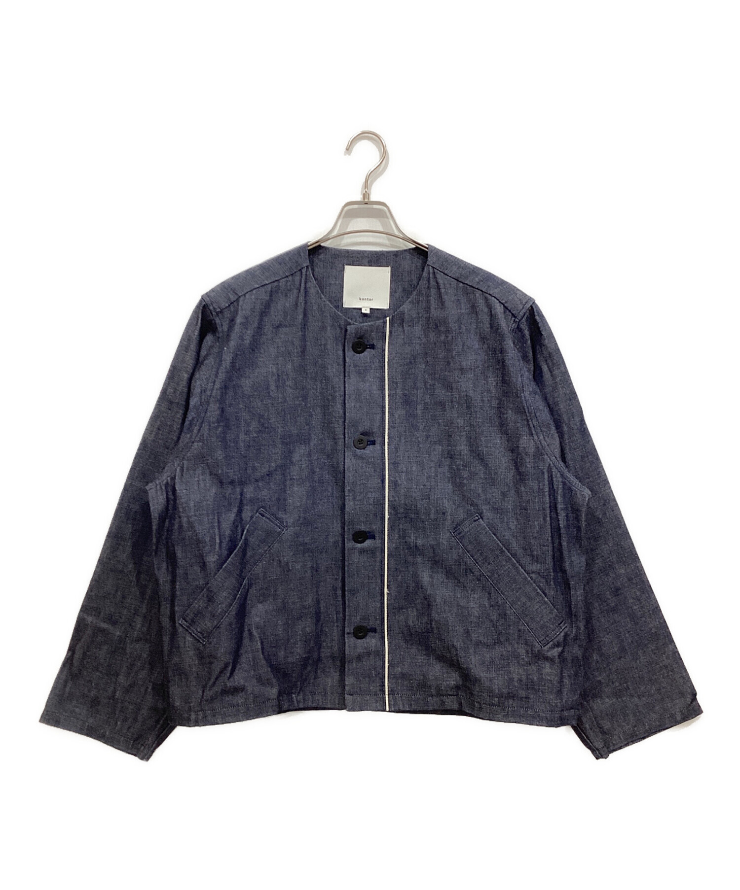 中古・古着通販】kontor (コントール) No Collar Selvedge Jacket 