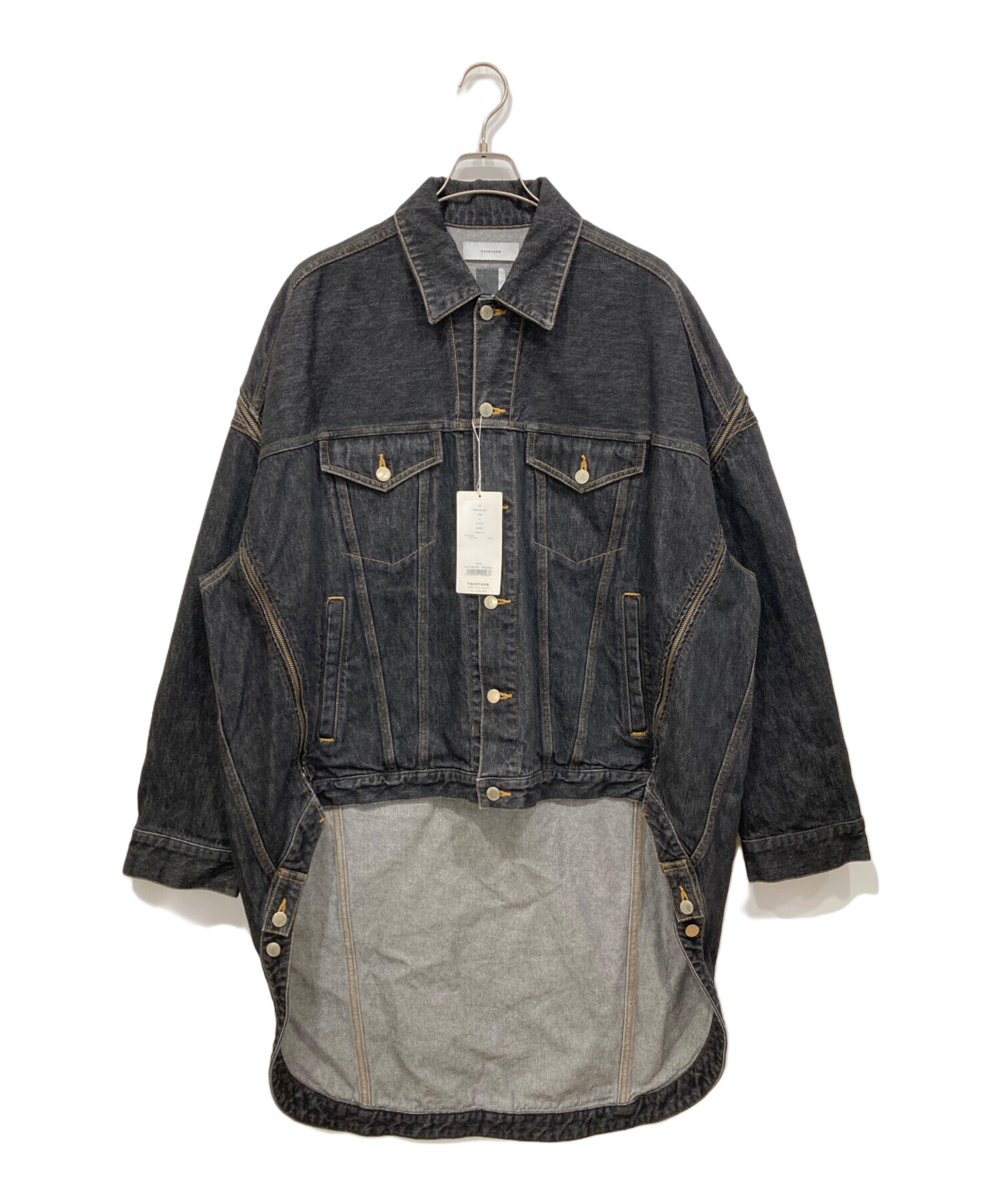 中古・古着通販】FACETASM (ファセッタズム) HIGH-LOW ZIP DENIM 