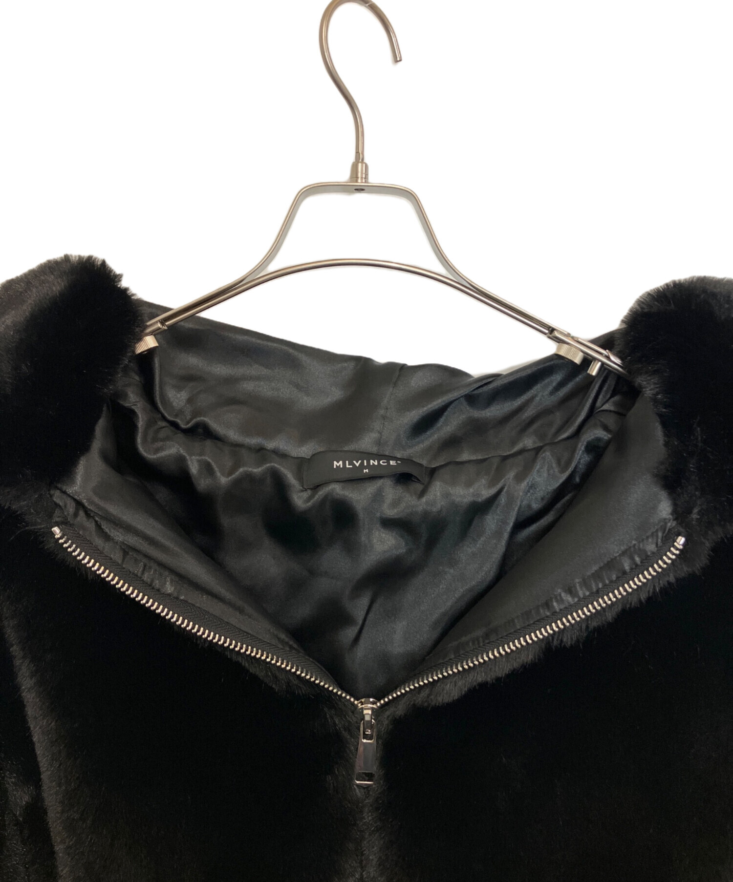 中古・古着通販】MLVINCE (メルヴィンス) FAUX FUR JACKET ブラック 