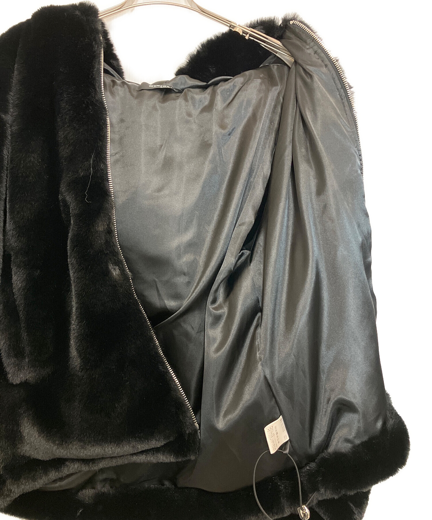 中古・古着通販】MLVINCE (メルヴィンス) FAUX FUR JACKET ブラック 