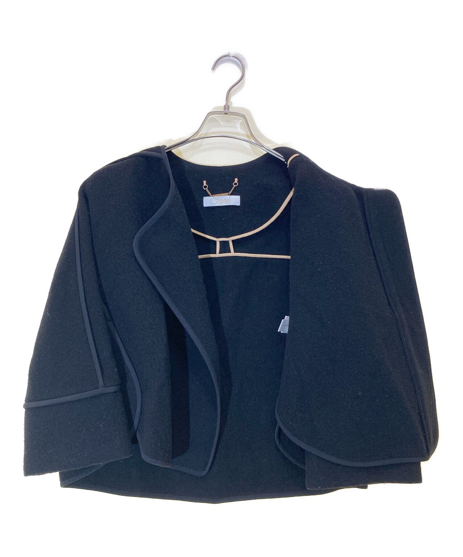 極美品 Chloe クロエ ウール レザー切替 ジャケット ブルゾン 極美品 Chloe クロエ ウール レザー切替 ジャケット ブルゾン レディース