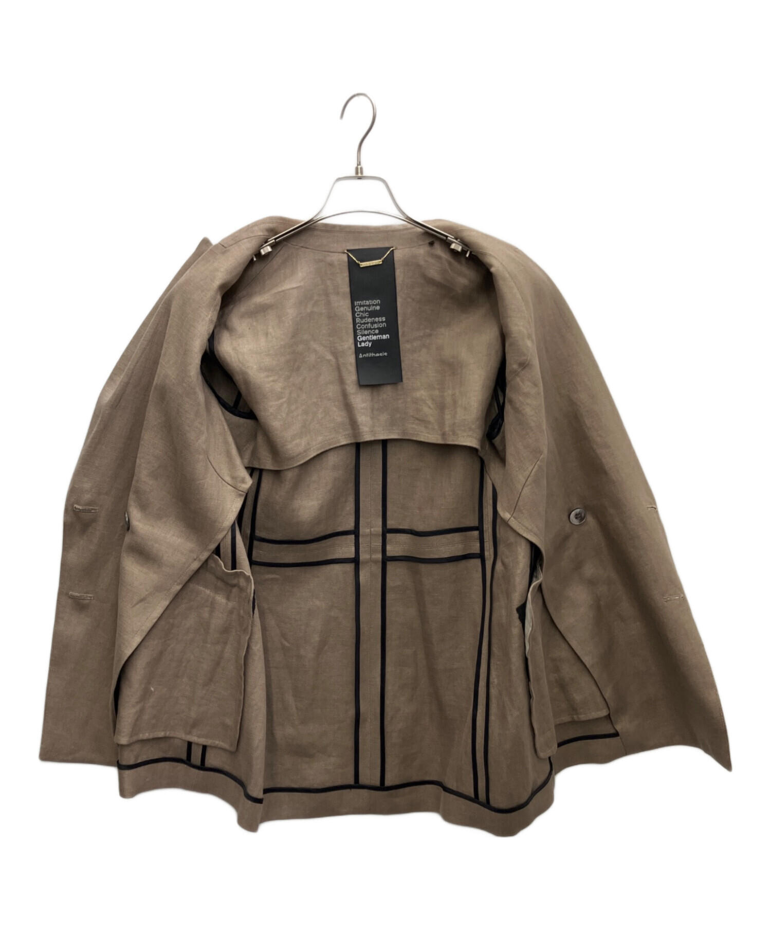 中古・古着通販】Chaos (カオス) リネンダブルジャケット ブラウン