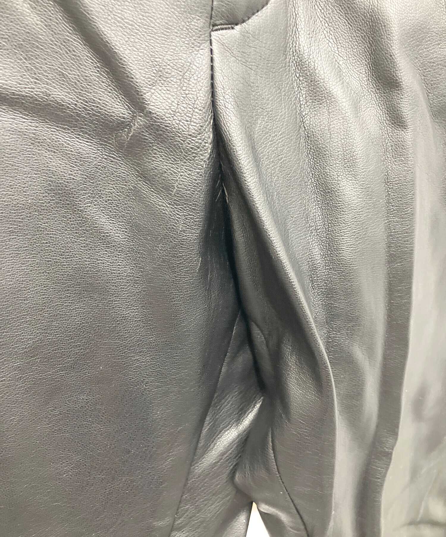 中古・古着通販】stein (シュタイン) FAKE LEATHER TROUSERS ブラック