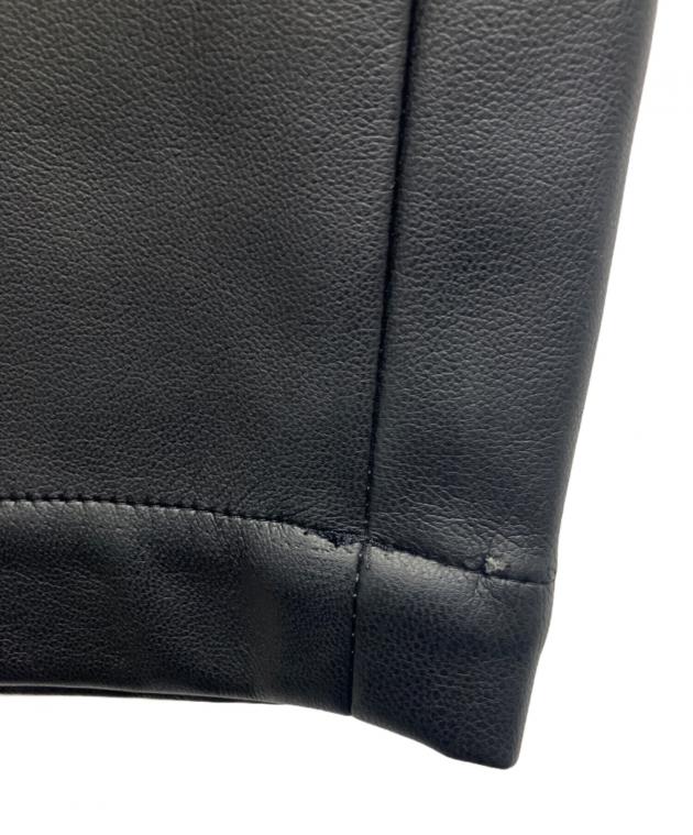 中古・古着通販】stein (シュタイン) FAKE LEATHER TROUSERS ブラック