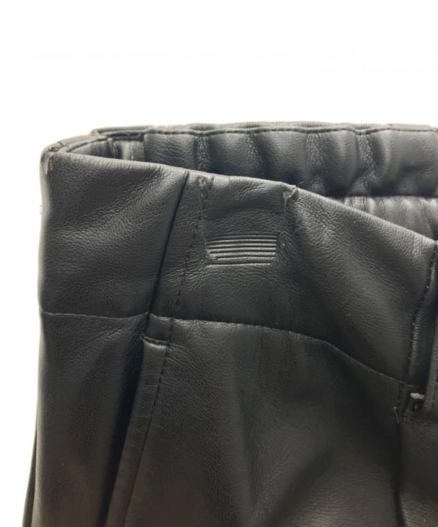 中古・古着通販】stein (シュタイン) FAKE LEATHER TROUSERS ブラック