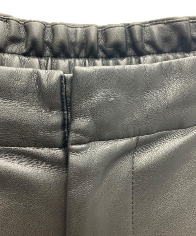 中古・古着通販】stein (シュタイン) FAKE LEATHER TROUSERS ブラック