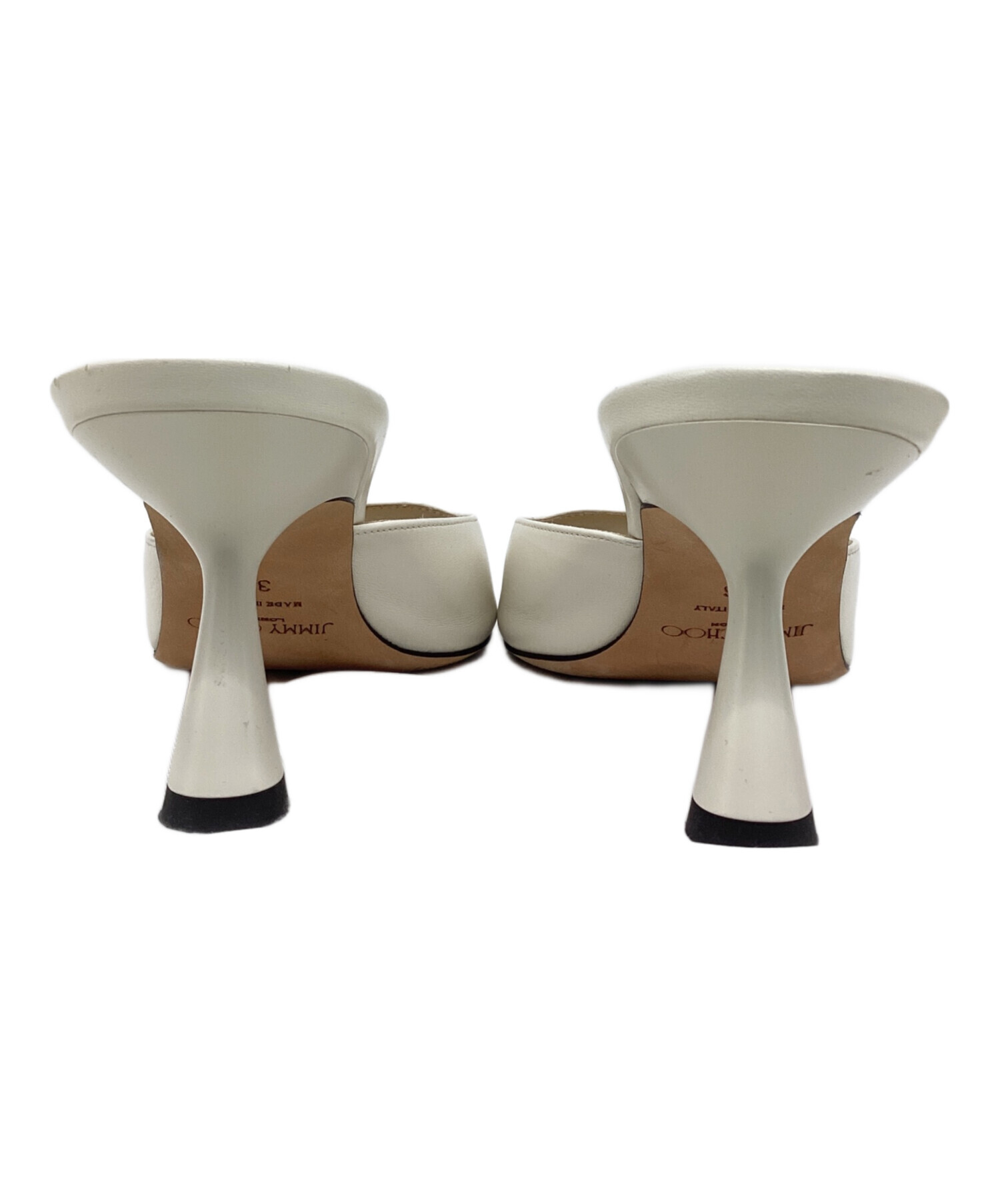 中古・古着通販】JIMMY CHOO (ジミーチュウ) ミュール ホワイト サイズ 中古・古着通販】JIMMY CHOO (ジミーチュウ) ミュール ホワイト サイズ