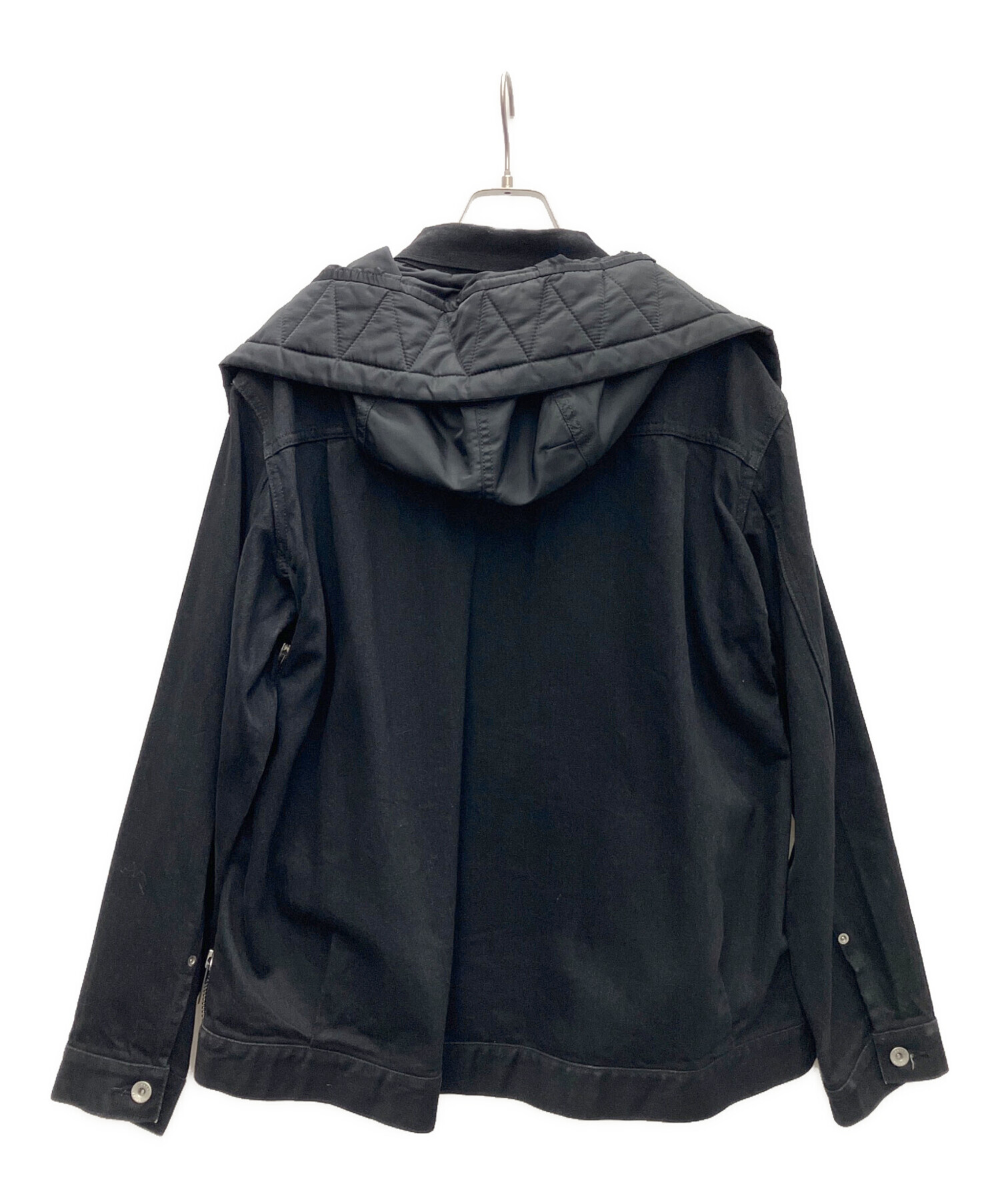 中古・古着通販】sacai (サカイ) ドッキングデニムジャケット ブラック
