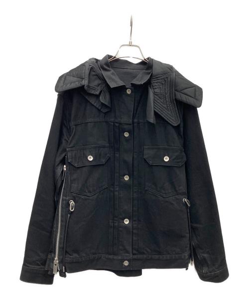 中古・古着通販】sacai (サカイ) ドッキングデニムジャケット ブラック