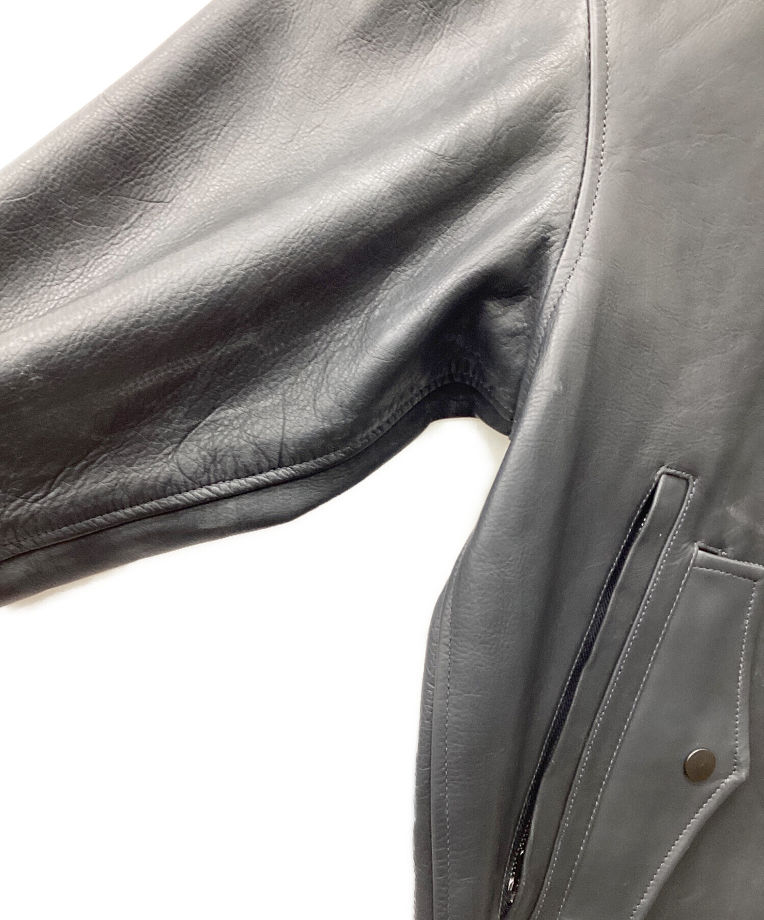 中古・古着通販】SSZ (エスエスズィー) Leather Jacket ブラック