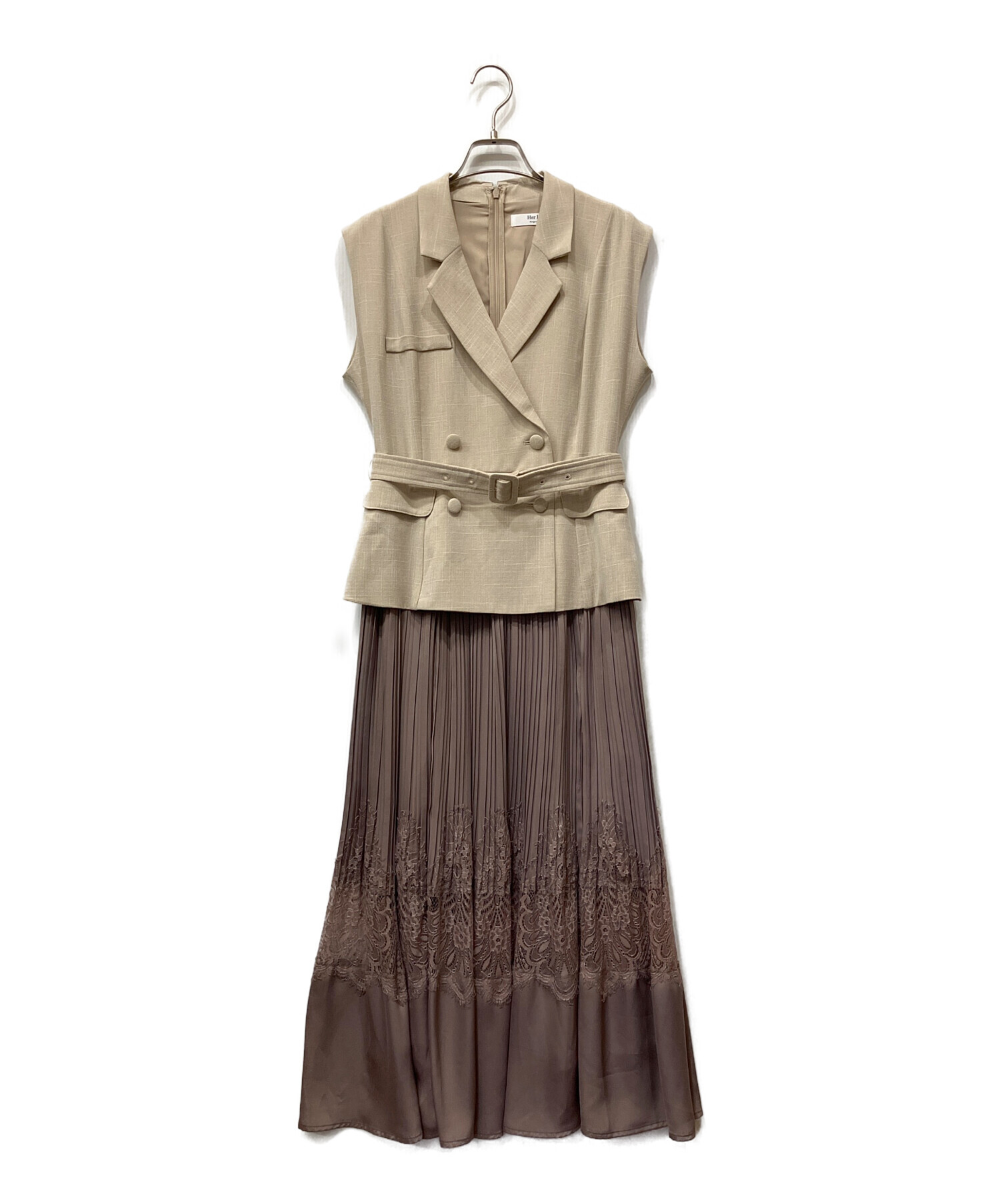 中古・古着通販】Her lip to (ハーリップトゥ) Meurice Pleated Lace 