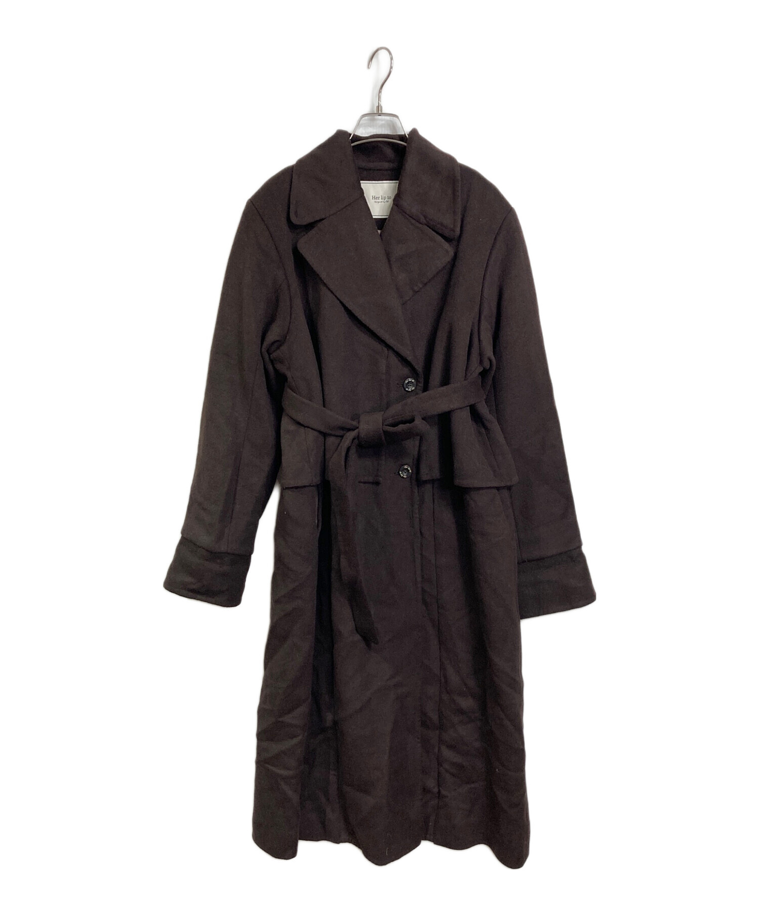 her lip to コート capucines long  coat 中古・古着通販】HER LIP TO (ハーリップトゥ) capucines long river
