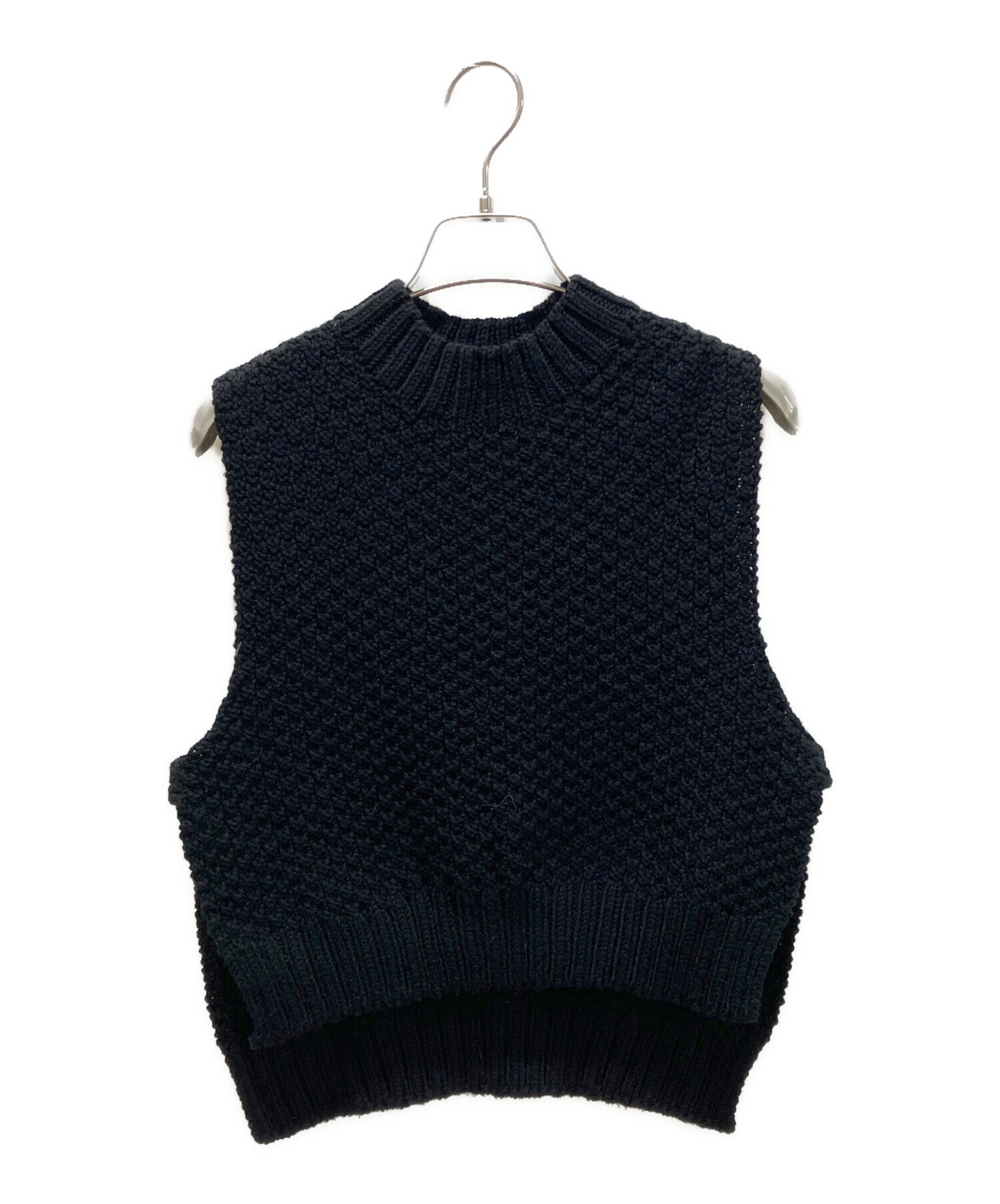 ★25日迄の価格★新品　TORICI トリチ　かのこ　ニットベスト　ブラック 中古・古着通販】TORICI (トリチ) かのこベスト ブラック サイズ:free