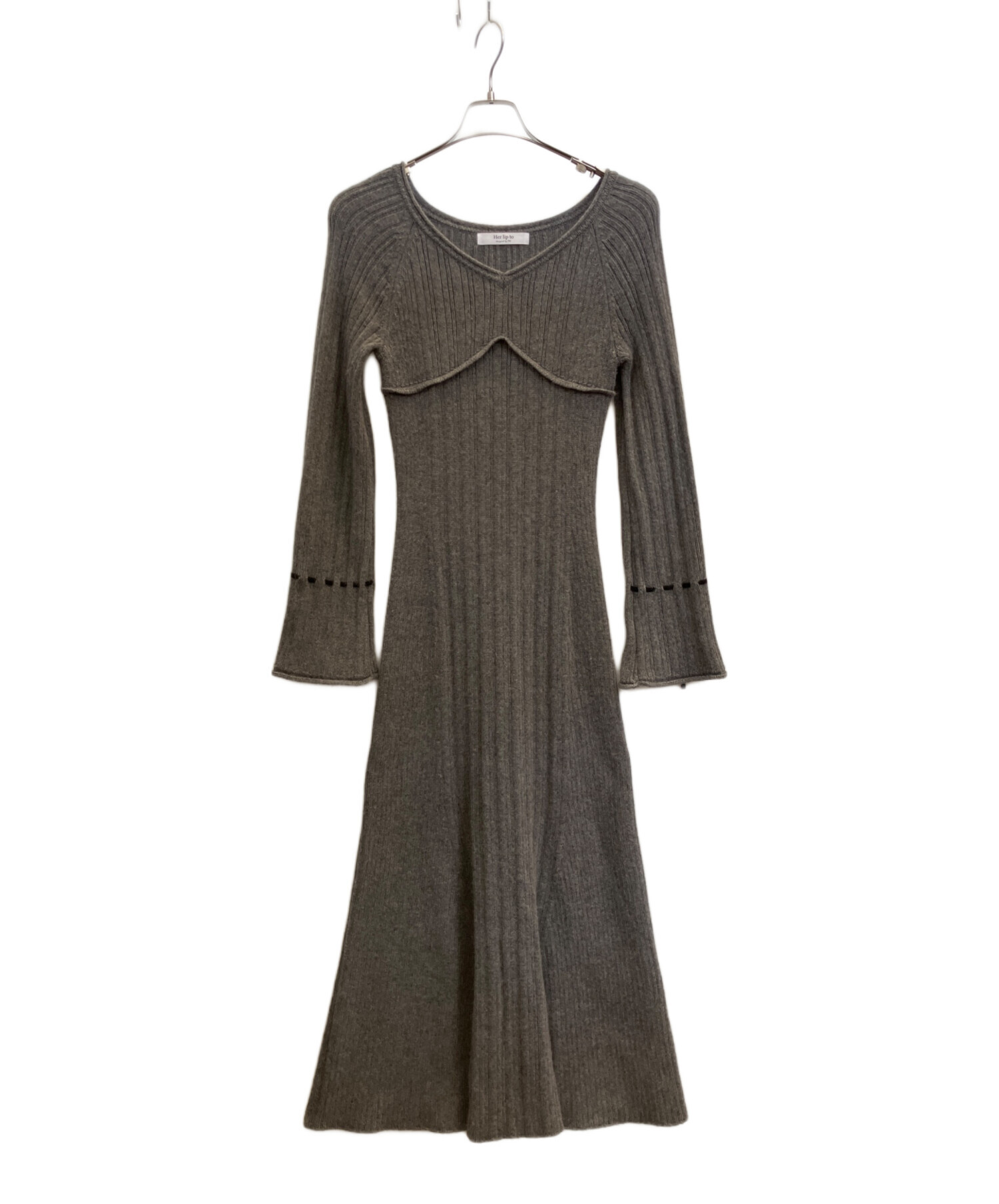 中古・古着通販】HER LIP TO (ハーリップトゥ) Back Lace-Up Knit