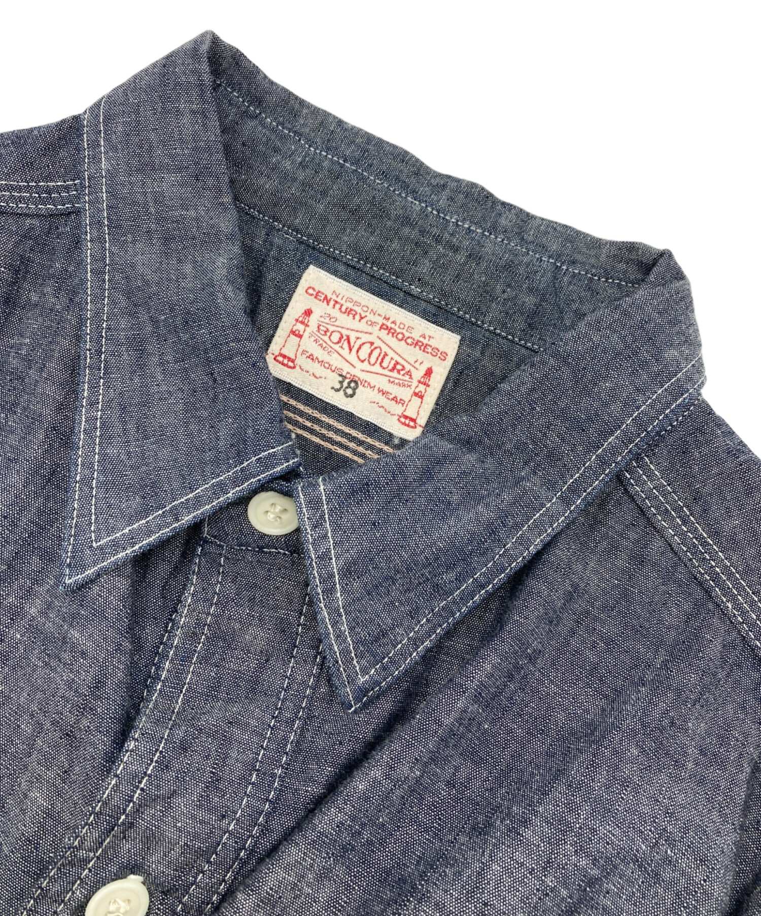 中古・古着通販】BONCOURA (ボンクラ) シャンブレーワークシャツ 