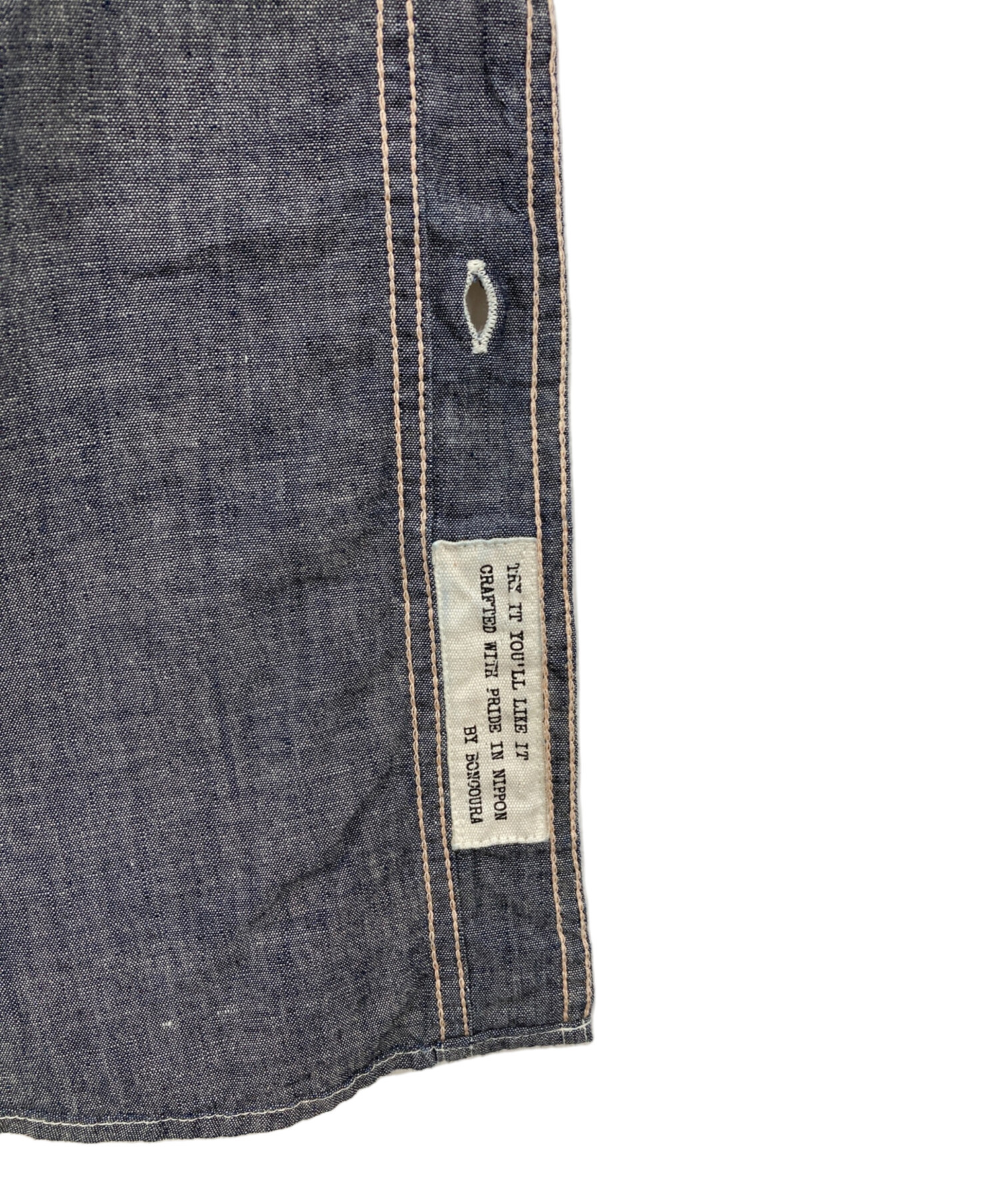 中古・古着通販】BONCOURA (ボンクラ) シャンブレーワークシャツ 