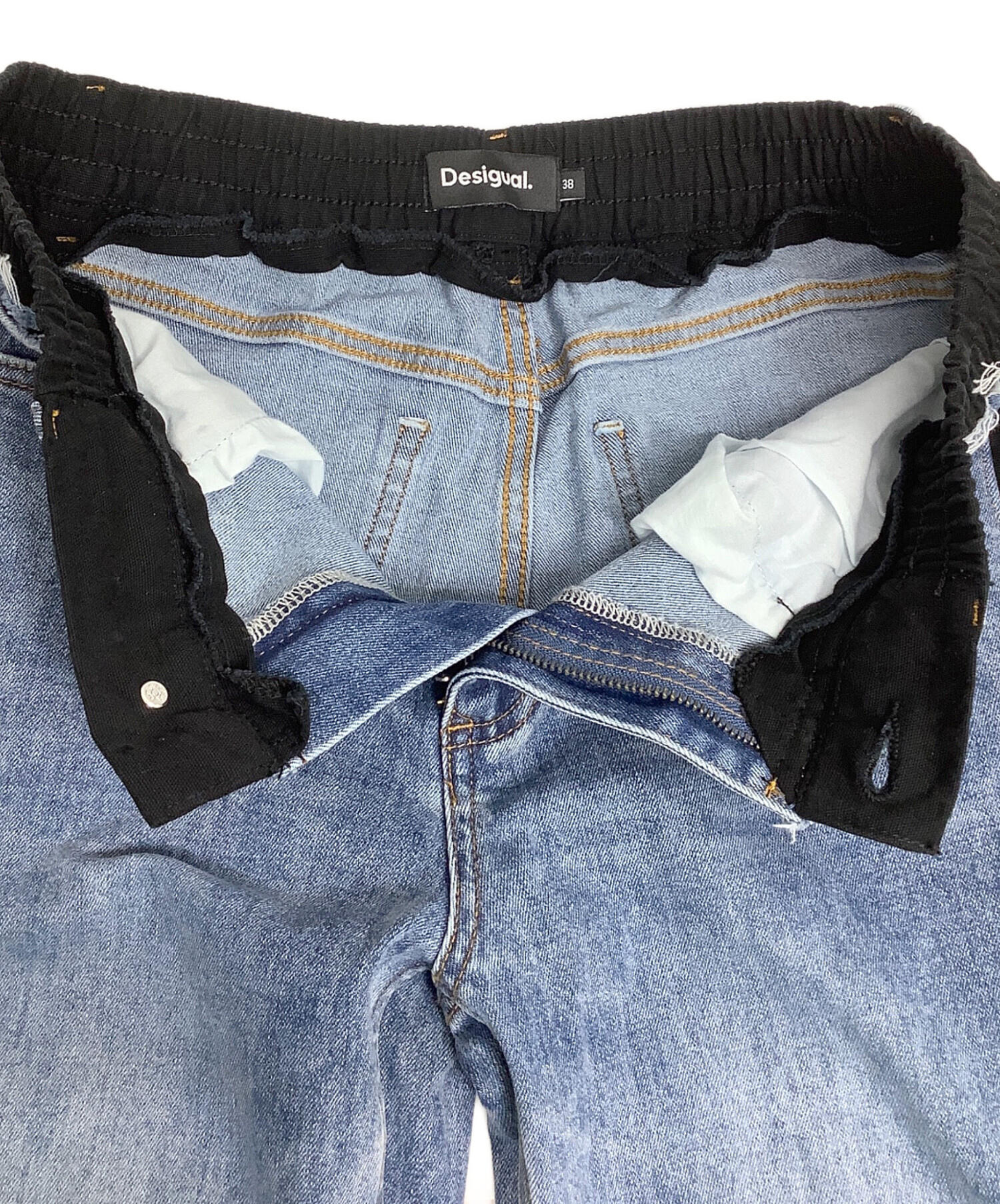 中古・古着通販】Desigual (デシグアル) コンビネーションデニムパンツ 