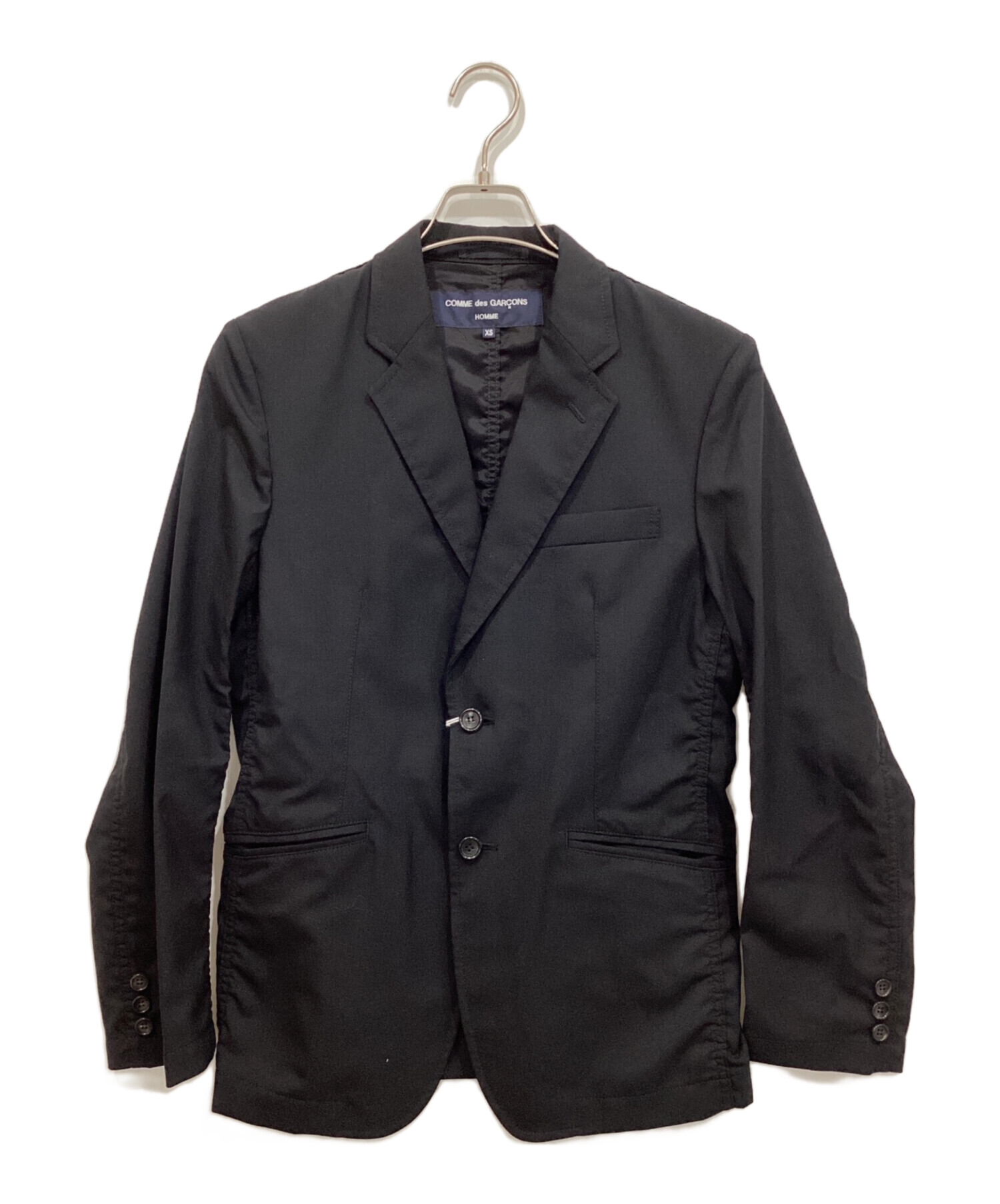 コムデギャルソンオム テーラードジャケット XS ブラック 中古・古着通販】COMME des GARCONS HOMME (コムデギャルソン オム