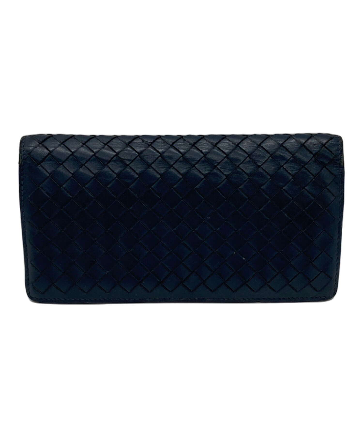 中古・古着通販】BOTTEGA VENETA (ボッテガベネタ) 長財布 ネイビー