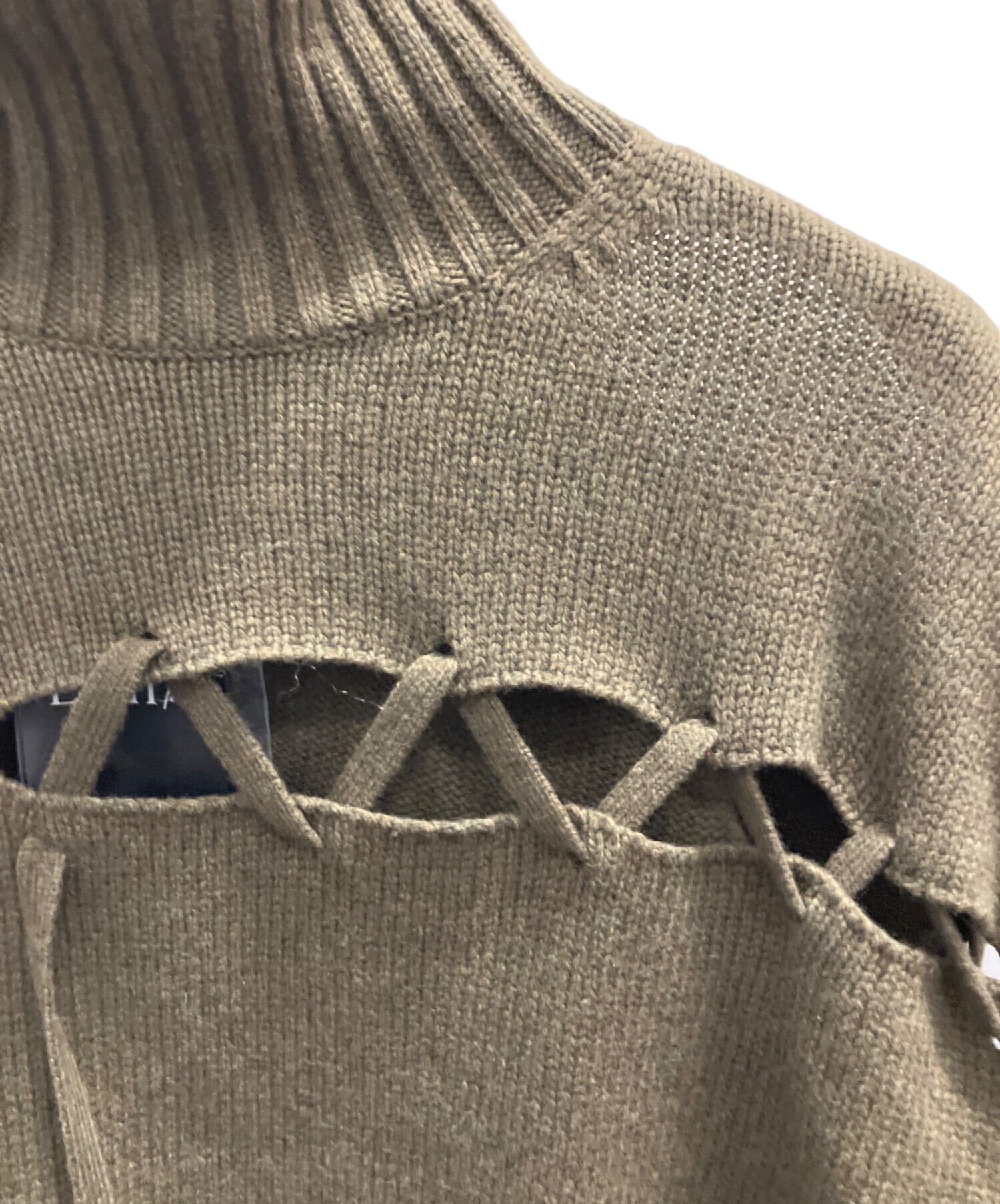 中古・古着通販】LIMI feu (リミフゥ) LACE-UP TURTLE カーキ サイズ:2