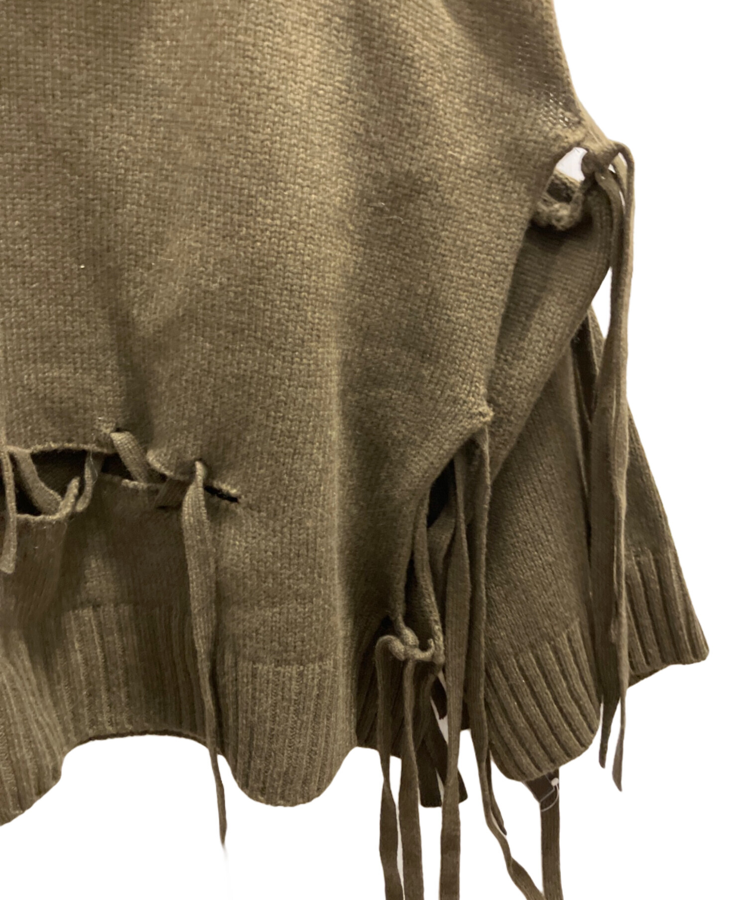 中古・古着通販】LIMI feu (リミフゥ) LACE-UP TURTLE カーキ サイズ:2