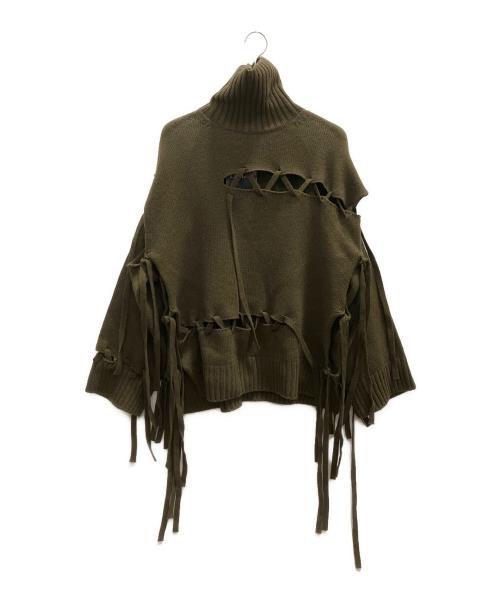 中古・古着通販】LIMI feu (リミフゥ) LACE-UP TURTLE カーキ サイズ:2