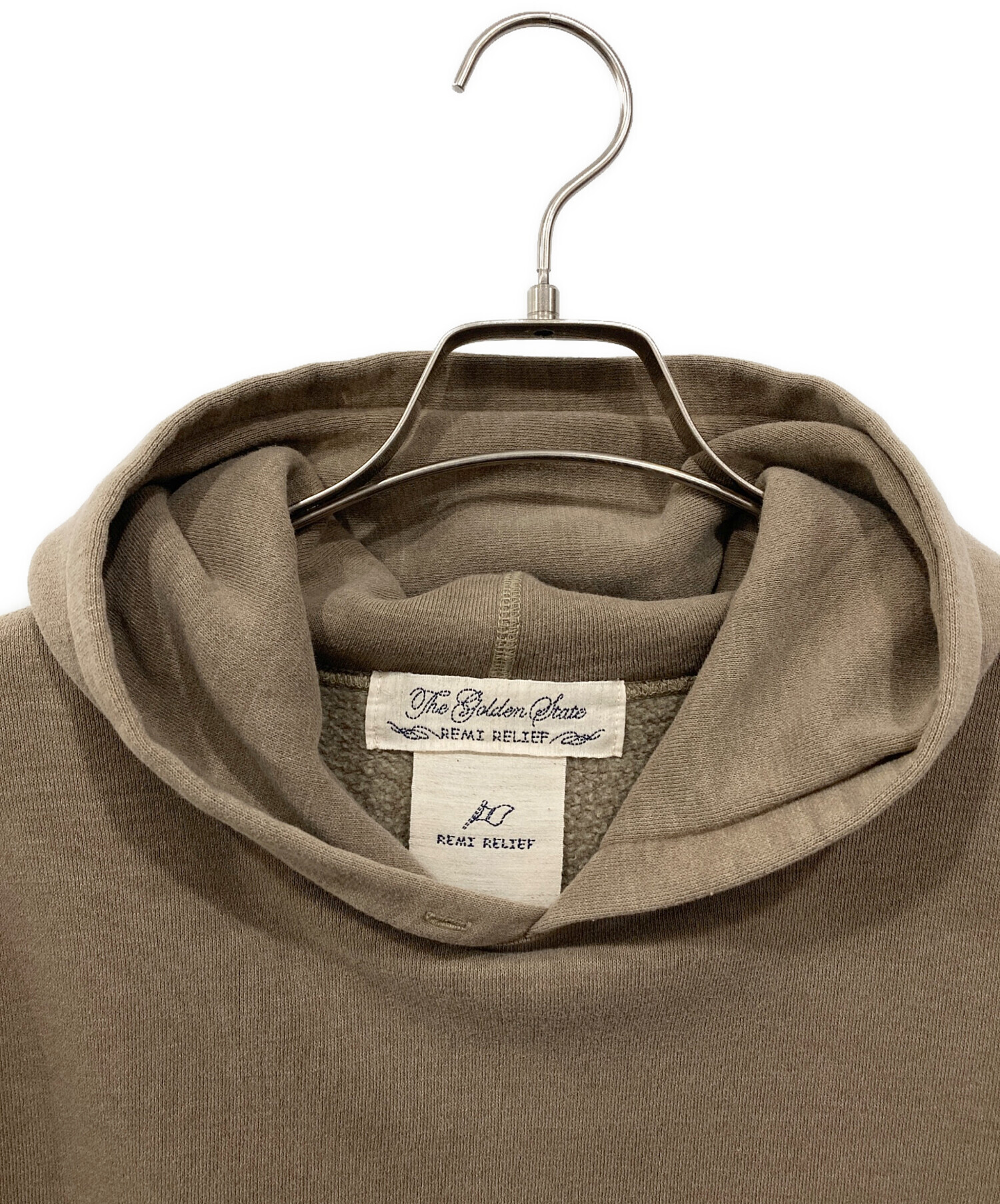 REMI RELIEF レミレリーフ パーカー M 茶 【古着】【中古】【送料無料】 中古・古着通販】REMI RELIEF (レミレリーフ) ダブルジップパーカー