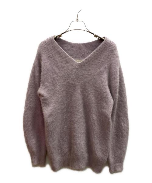 中古・古着通販】EPOCA (エポカ) Vネックニット パープル サイズ:40