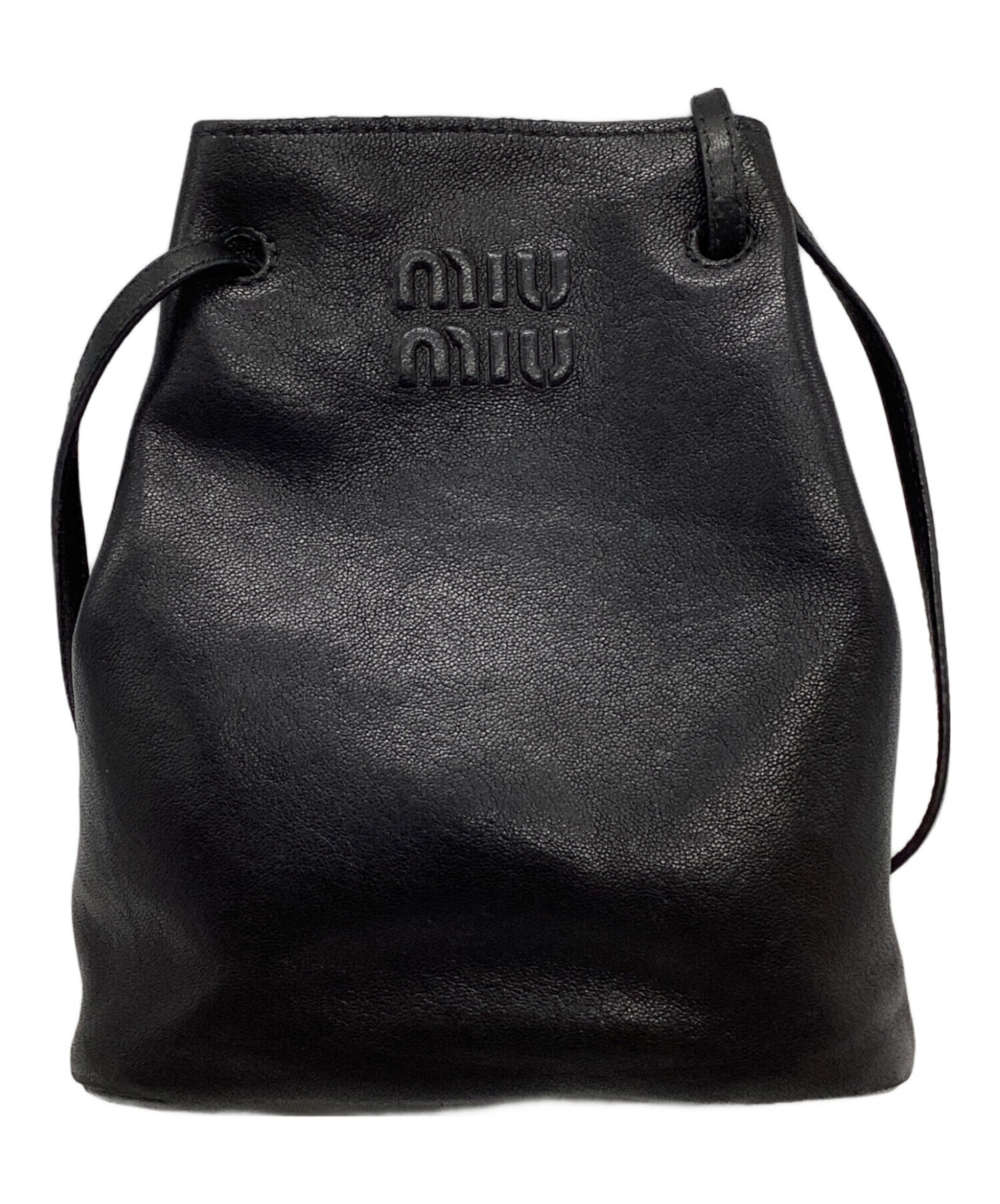 値下げ！MIU MIU ミュウミュウ　ナッパレザー　ミニバッグ すぐ届く☆国内発 MIUMIU ミュウミュウ ナッパレザー ミニバッグ