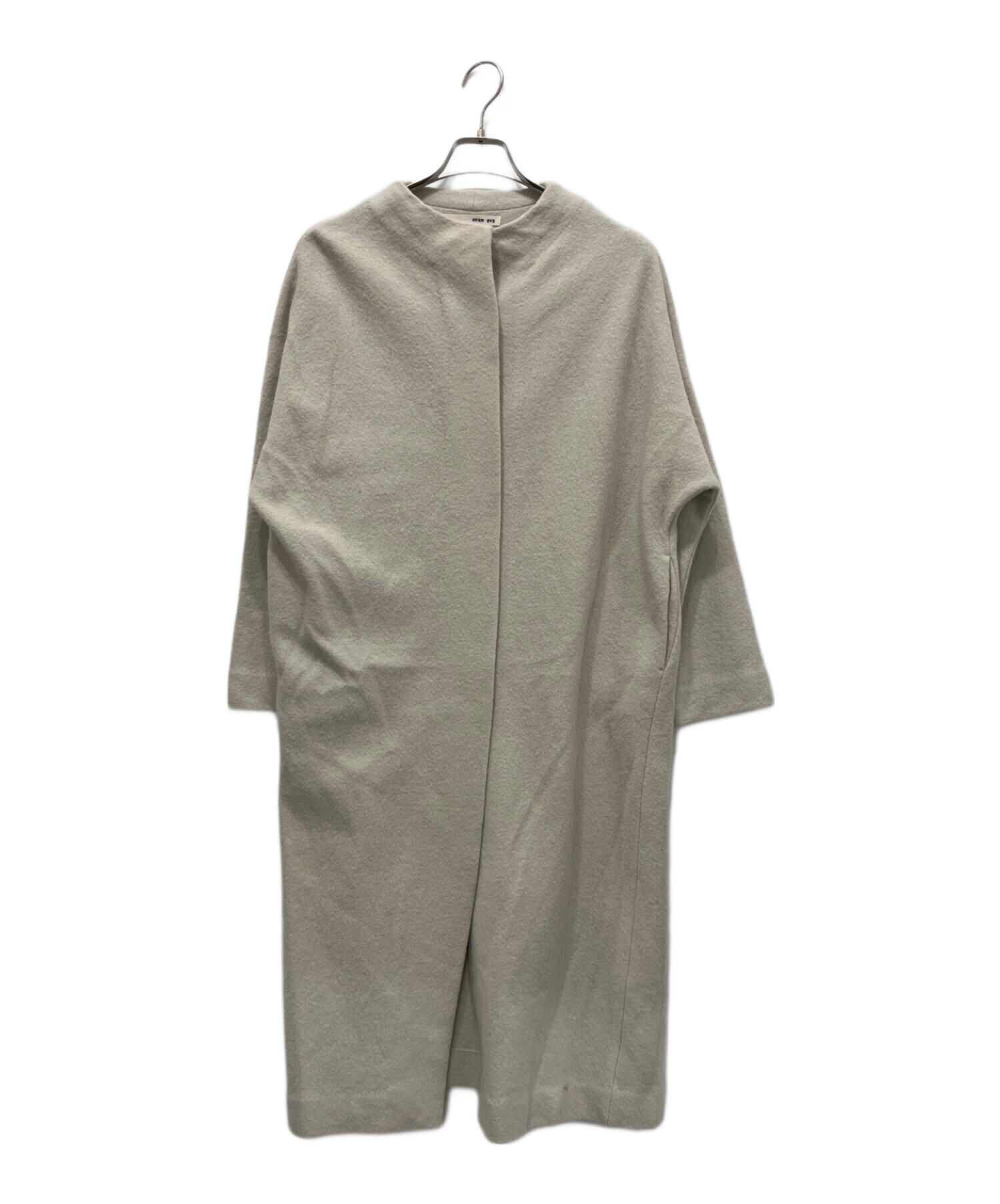 中古・古着通販】evam eva (エヴァムエヴァ) プレスウールロングコート 