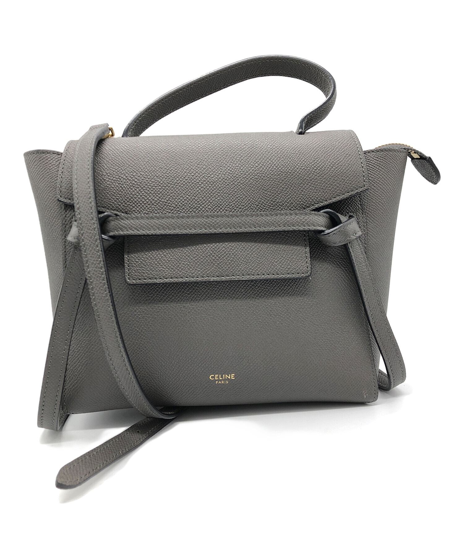 新品未使用 CELINE トリオンフ グレー 中古・古着通販】CELINE (セリーヌ) 2WAYショルダーバッグ グレー