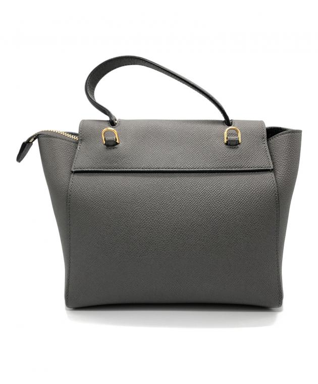 【abc】CELINE ダークグレー 2WAYバッグ 中古・古着通販】CELINE (セリーヌ) 2WAYショルダーバッグ グレー