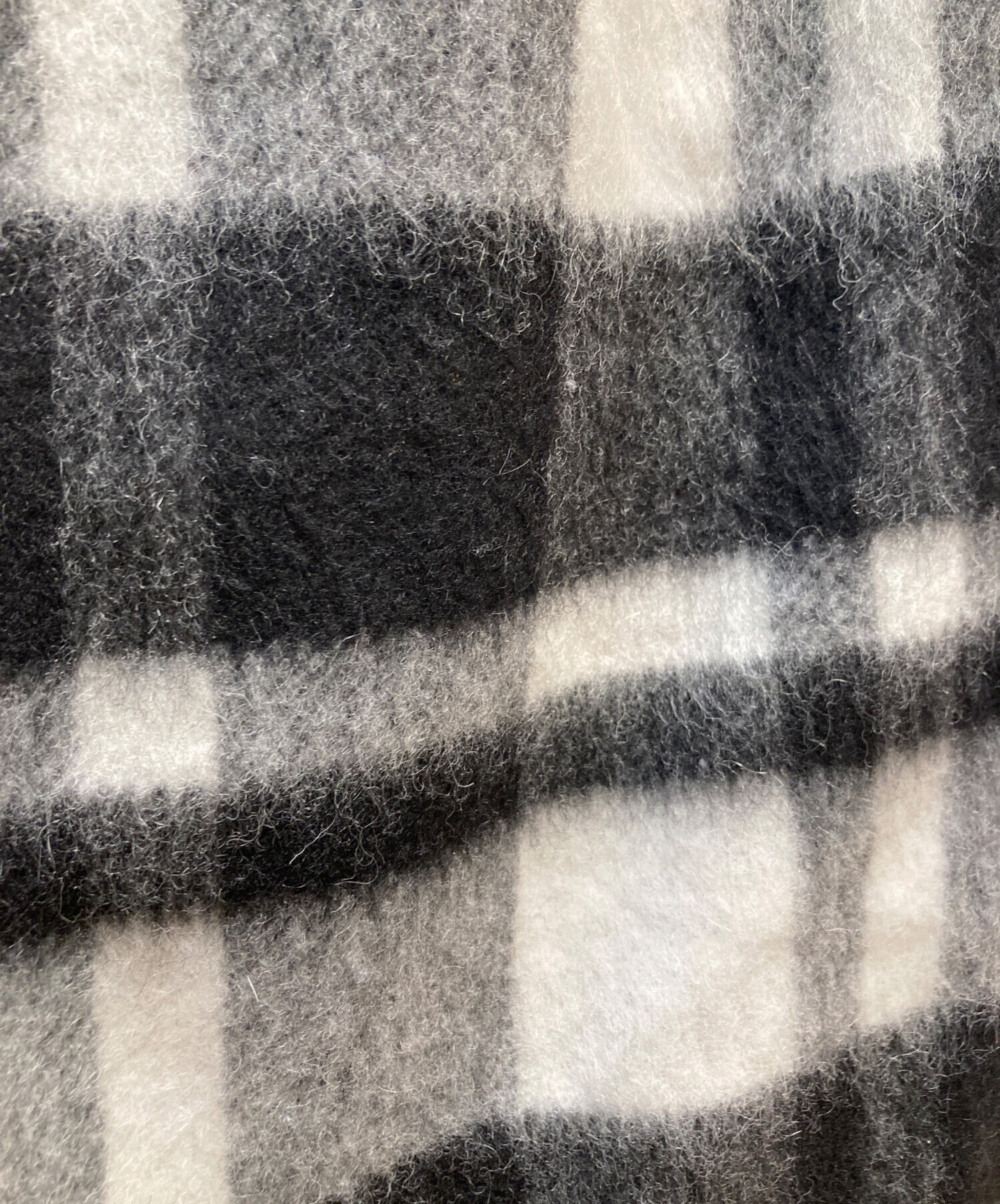 中古・古着通販】INED (イネド) シャギーチェックスカート ブラック