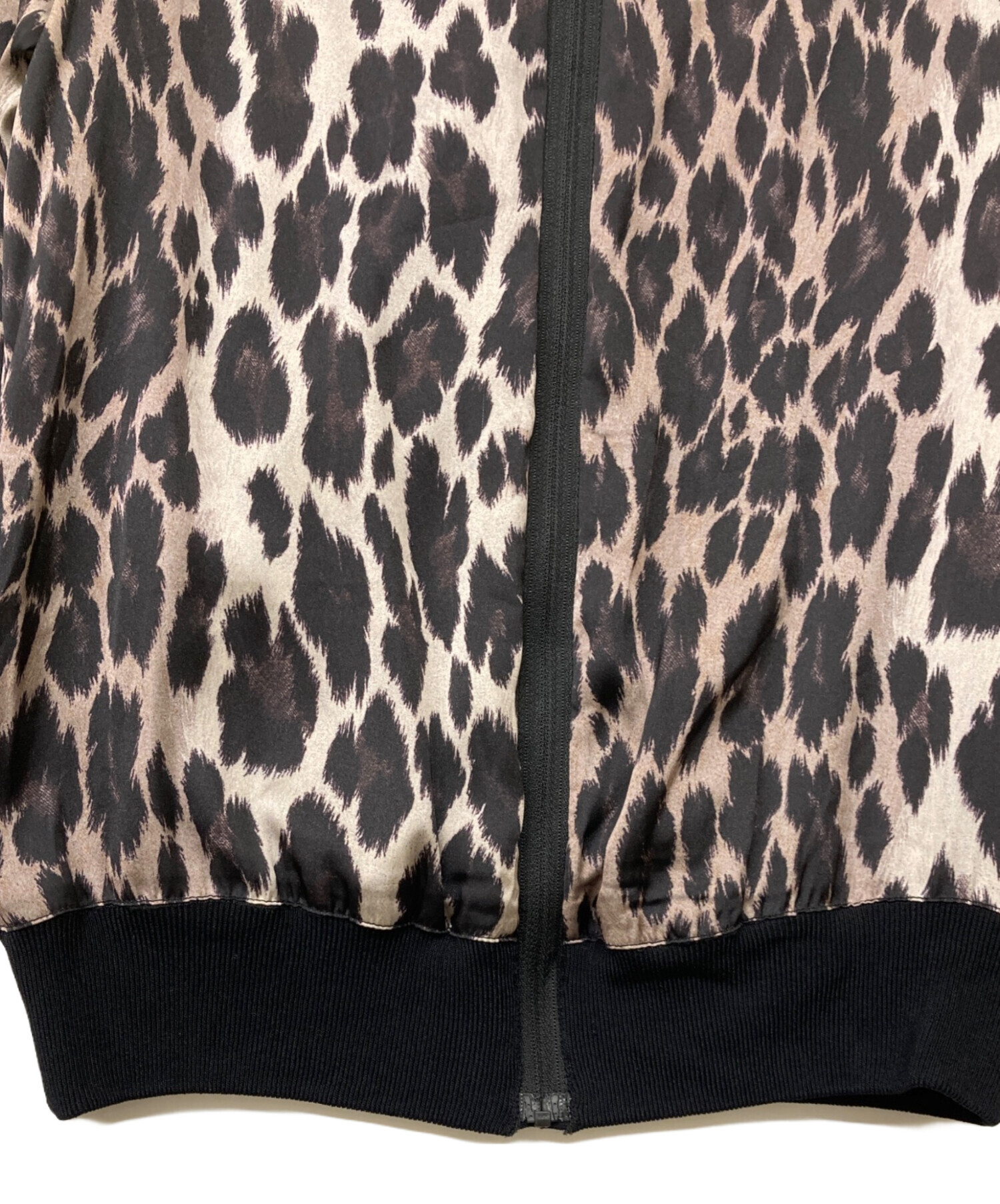 【80s vintage】ジップアップブルゾン　レオパード柄　短丈 y2k 古着 80s vintage】ジップアップブルゾン レオパード柄 短丈 y2k 古着