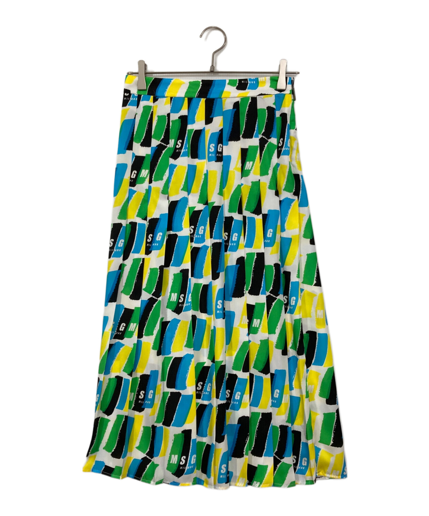 タグ付き MSGM エムエスジーエム プリーツスカート 総柄 40 イタリア製 タグ付き MSGM エムエスジーエム プリーツスカート 総柄 40 イタリア製