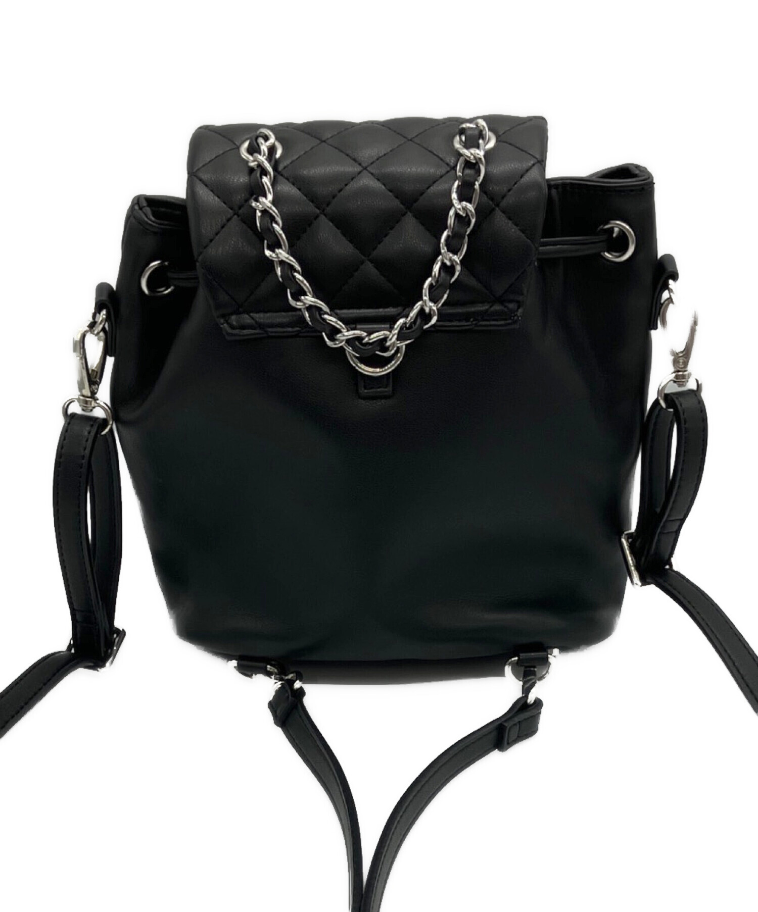 riu 3way quilting backpack　黒 ブラック リュック 中古・古着通販】riu (リウ) 3way quilting backpack ブラック