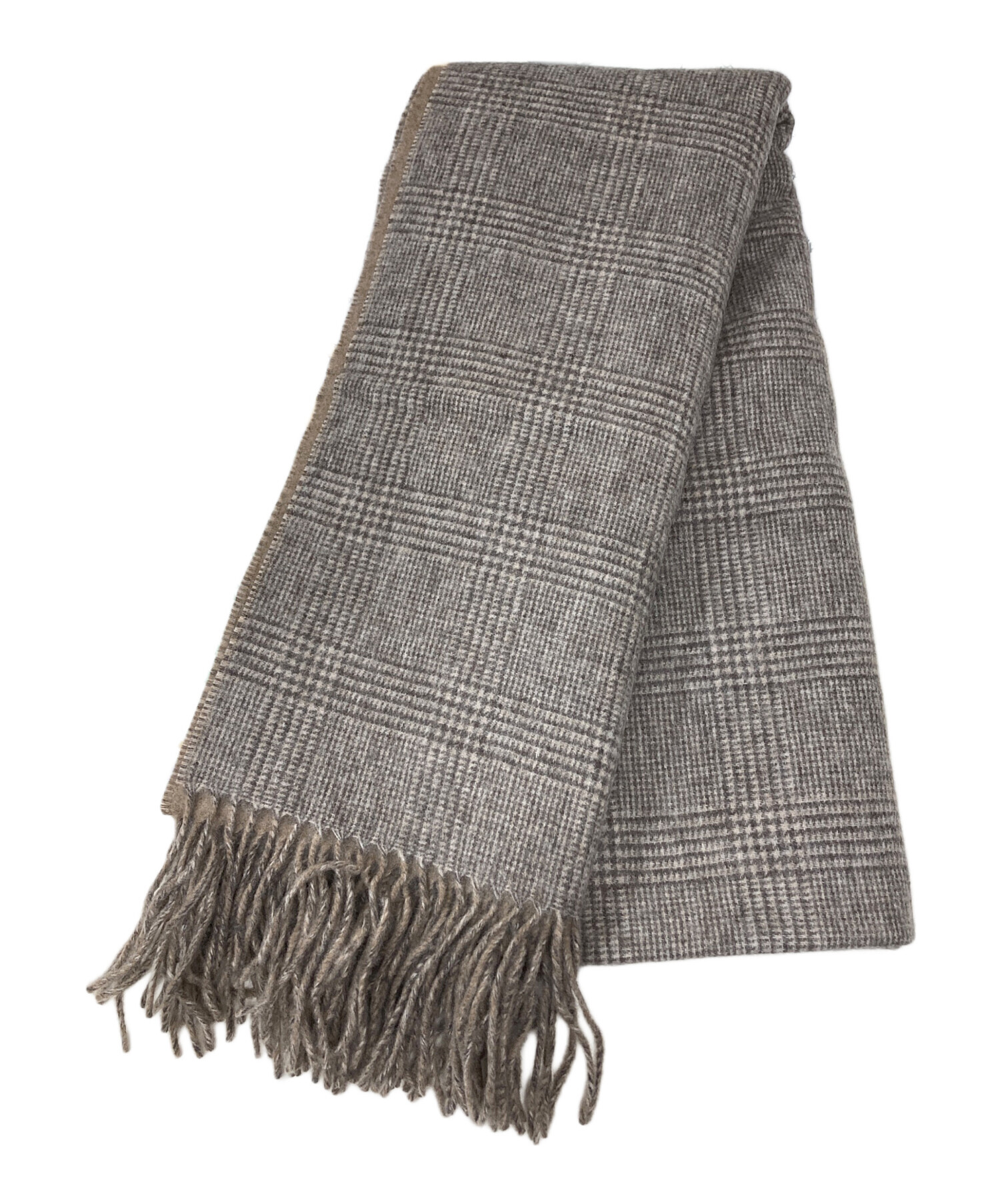 THROW/スロー DOUBLE FACE GLENチェックストール 中古・古着通販】THROW (スロー) DOUBLE FACE GLEN チェック ストール