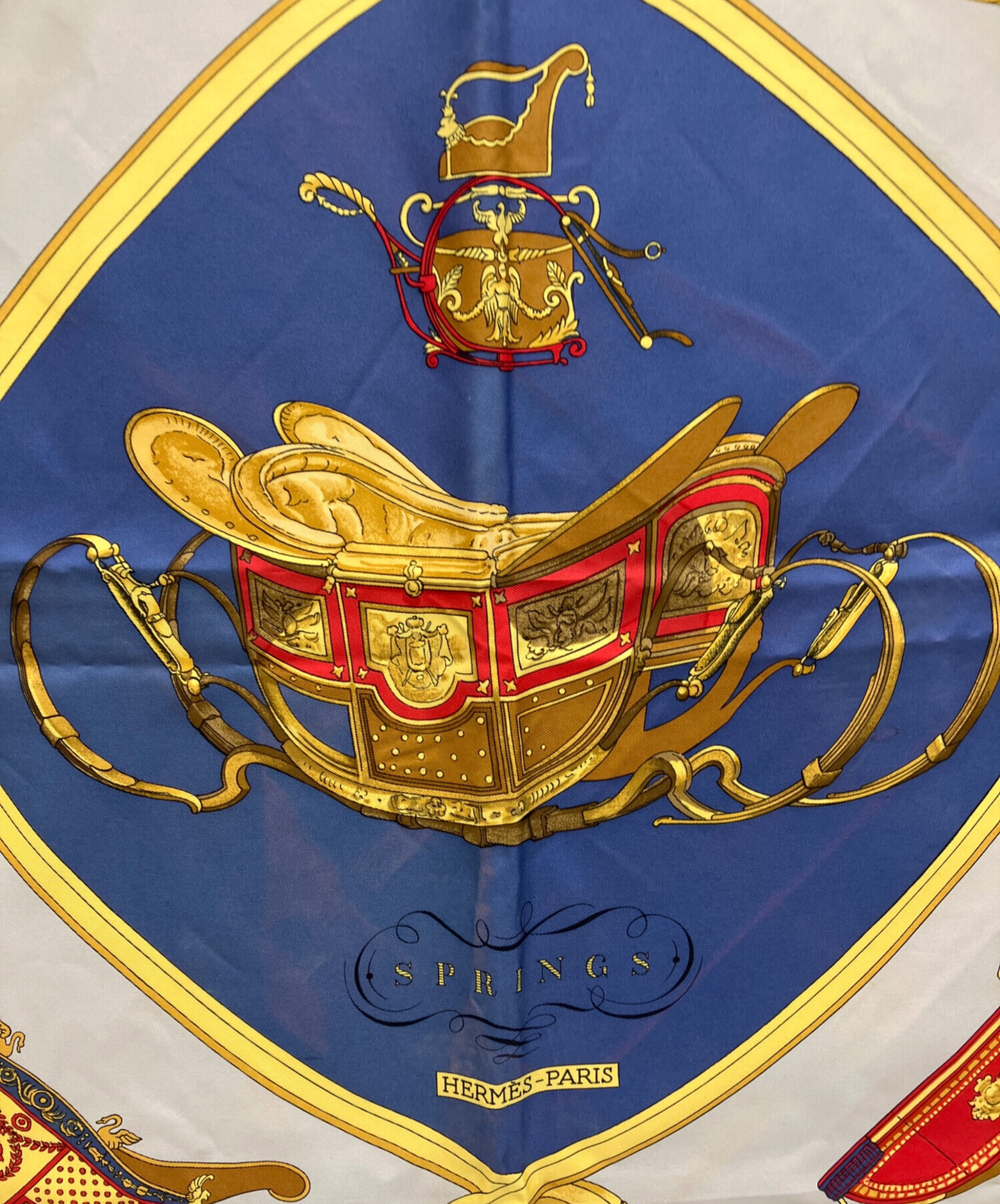 中古・古着通販】HERMES (エルメス) SPRINGS カレ90 ネイビー