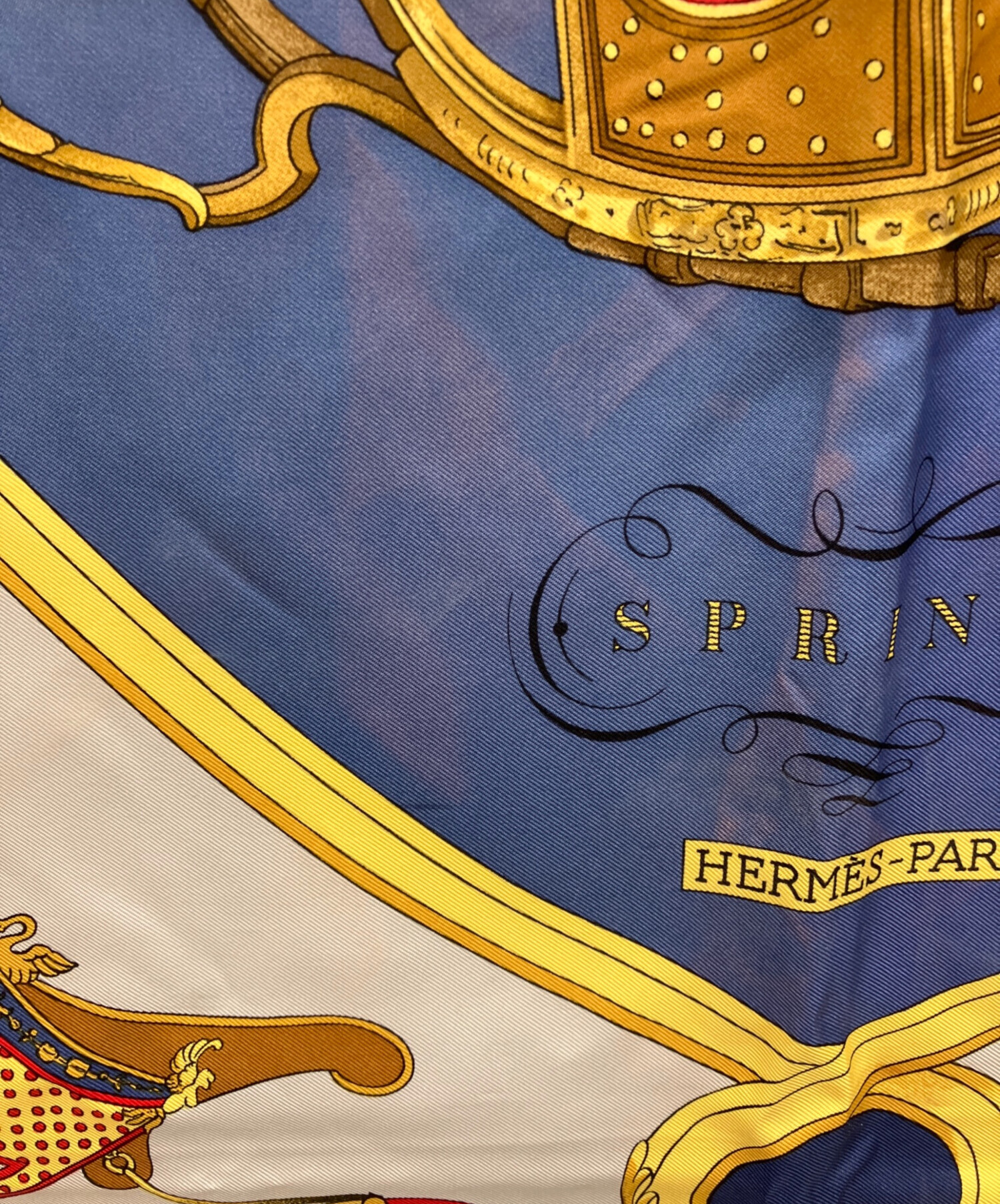 中古・古着通販】HERMES (エルメス) SPRINGS カレ90 ネイビー