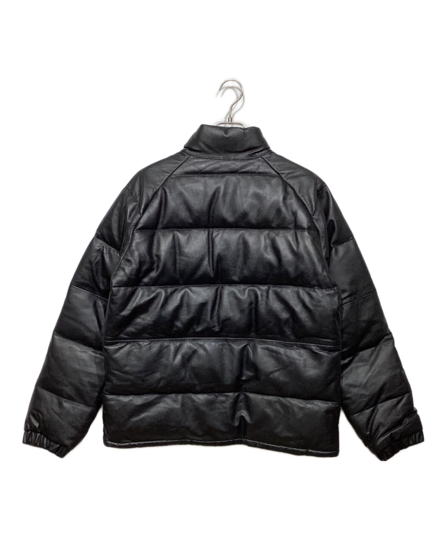 中古・古着通販】uaboni (ユアボニ) レザーダウンジャケット ブラック