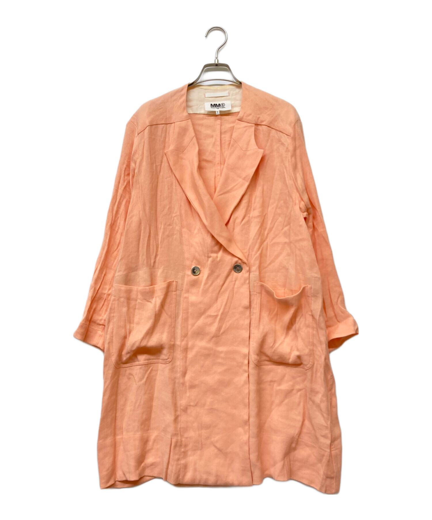 MM6 18SS Vネックダブルブレストコート メゾンマルジェラ 中古・古着通販】MM6 Maison Margiela (エムエムシックス メゾン