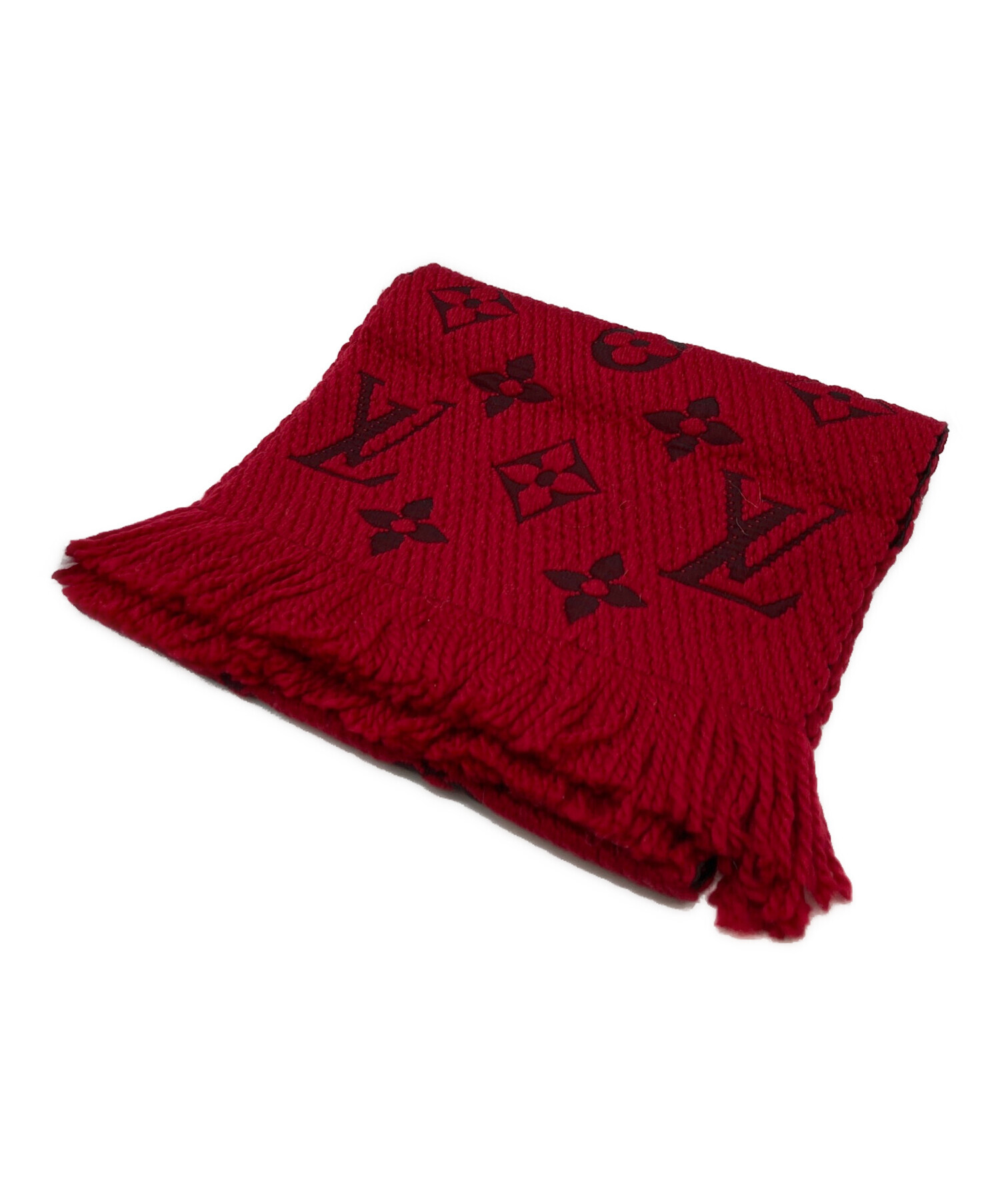 Louis Vuitton レッド マフラー モノグラム 中古・古着通販】LOUIS VUITTON (ルイ ヴィトン) モノグラム